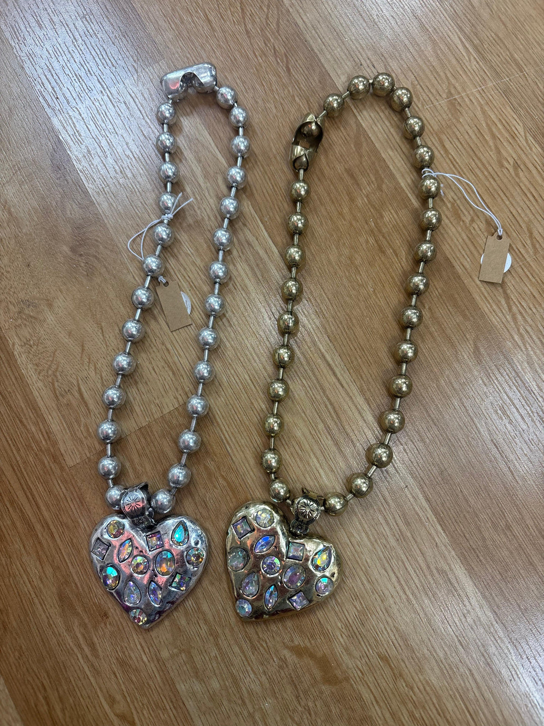ATG Bling Heart Ball Chain Necklace on Simply Obsessed