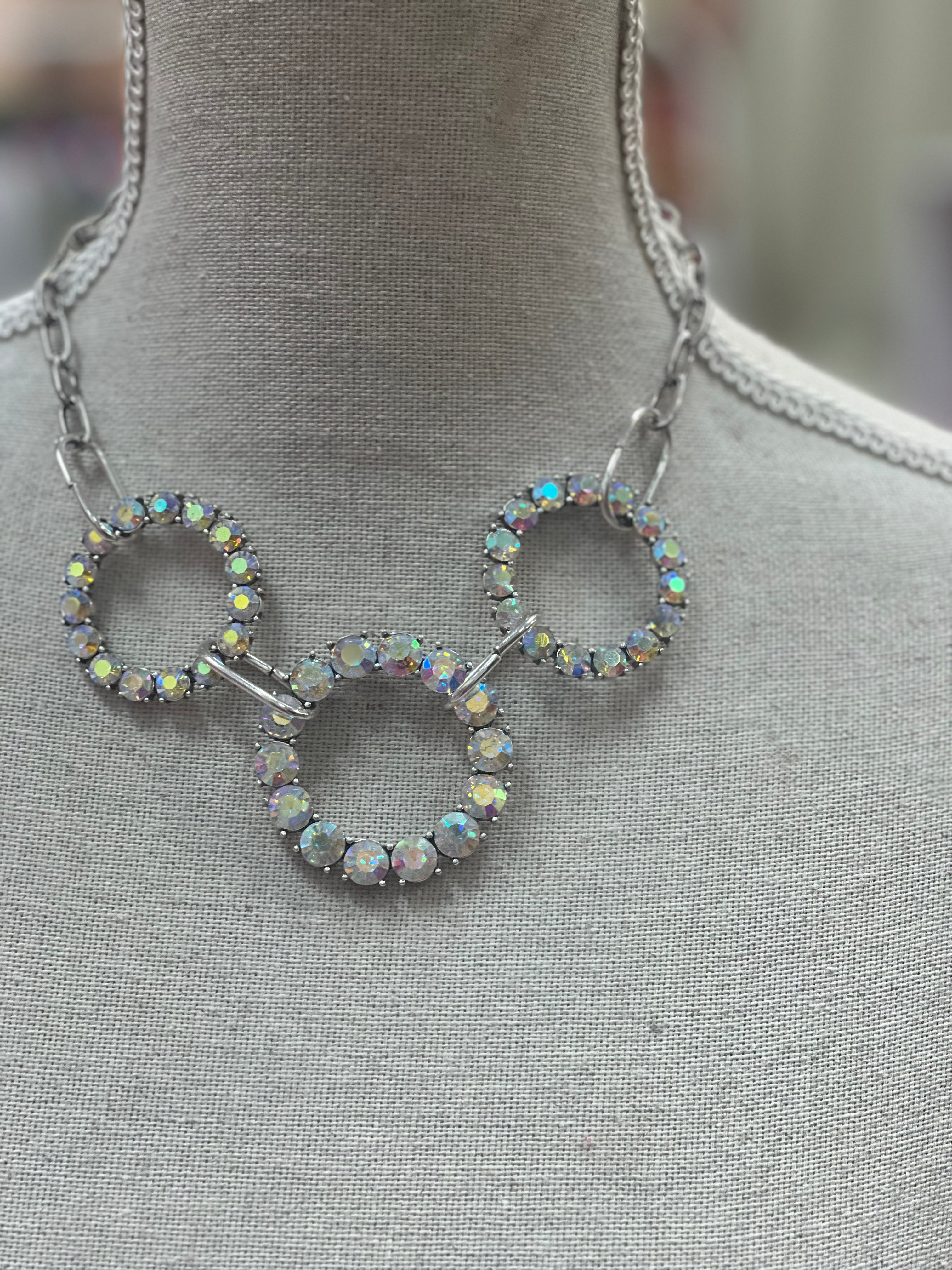 ATG Bling Triple Circle Necklace on Simply Obsessed
