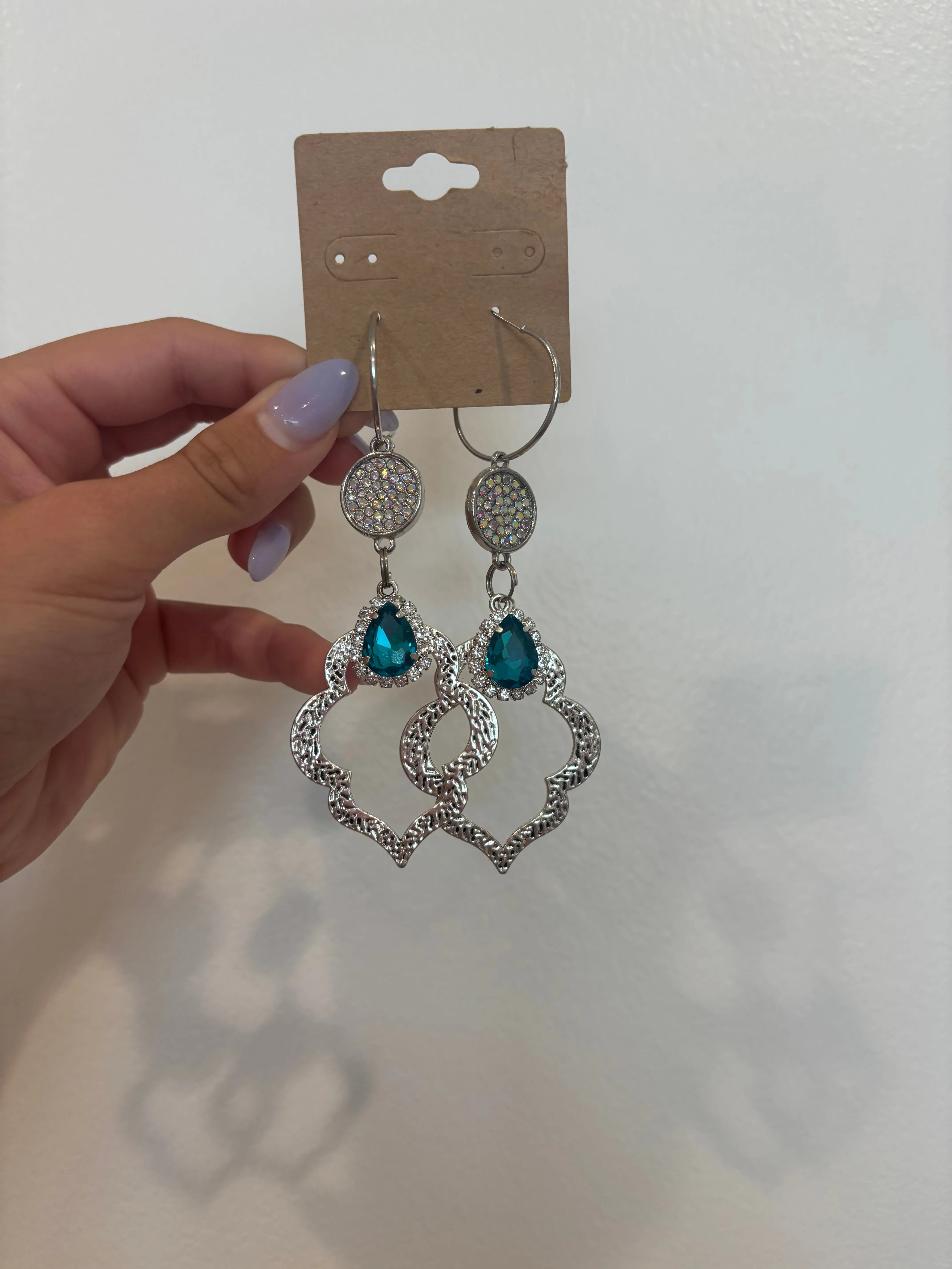 ATG Blue AB Detail Earrings on Simply Obsessed