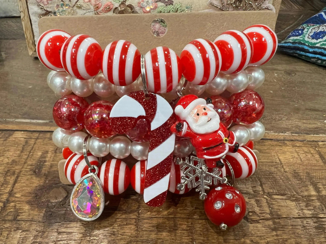 ATG Candy Cane Bracelet Stack on Simply Obsessed