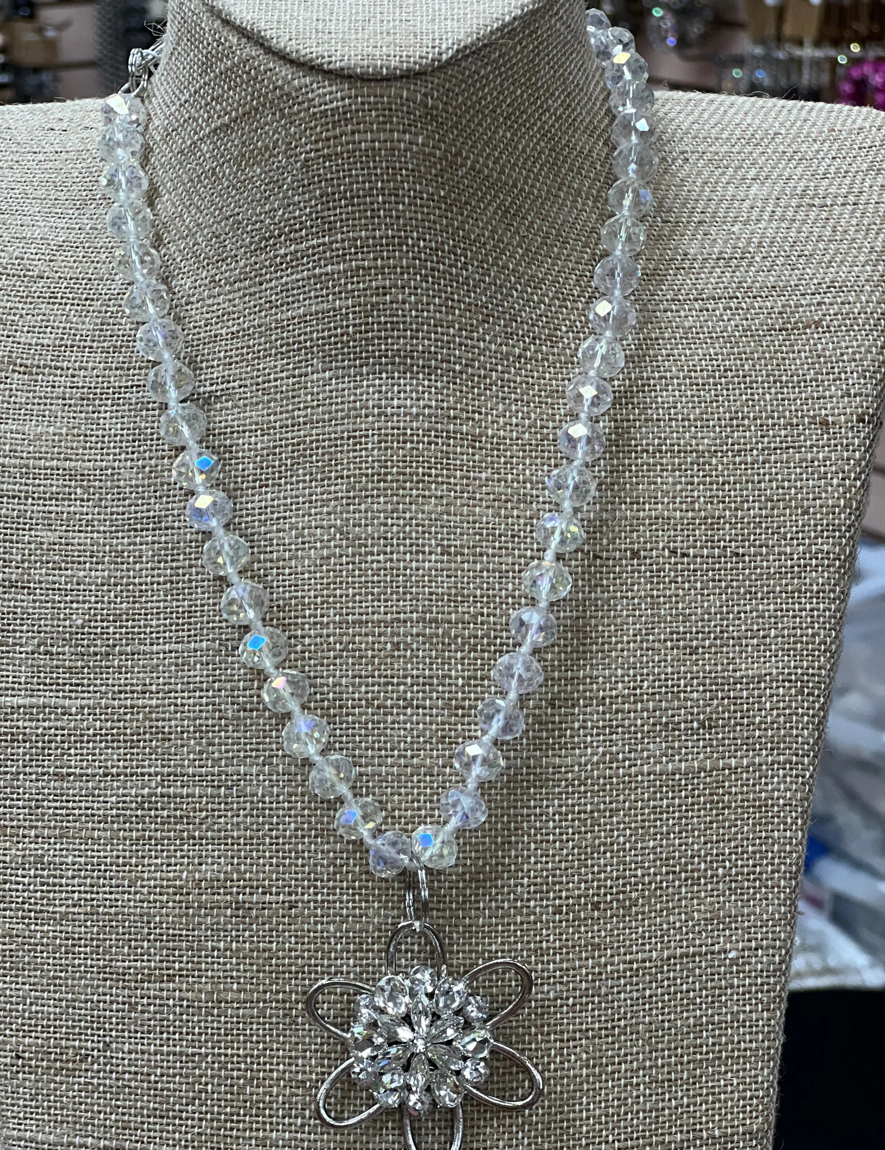 ATG Clear Bling Daisy Necklace on Simply Obsessed