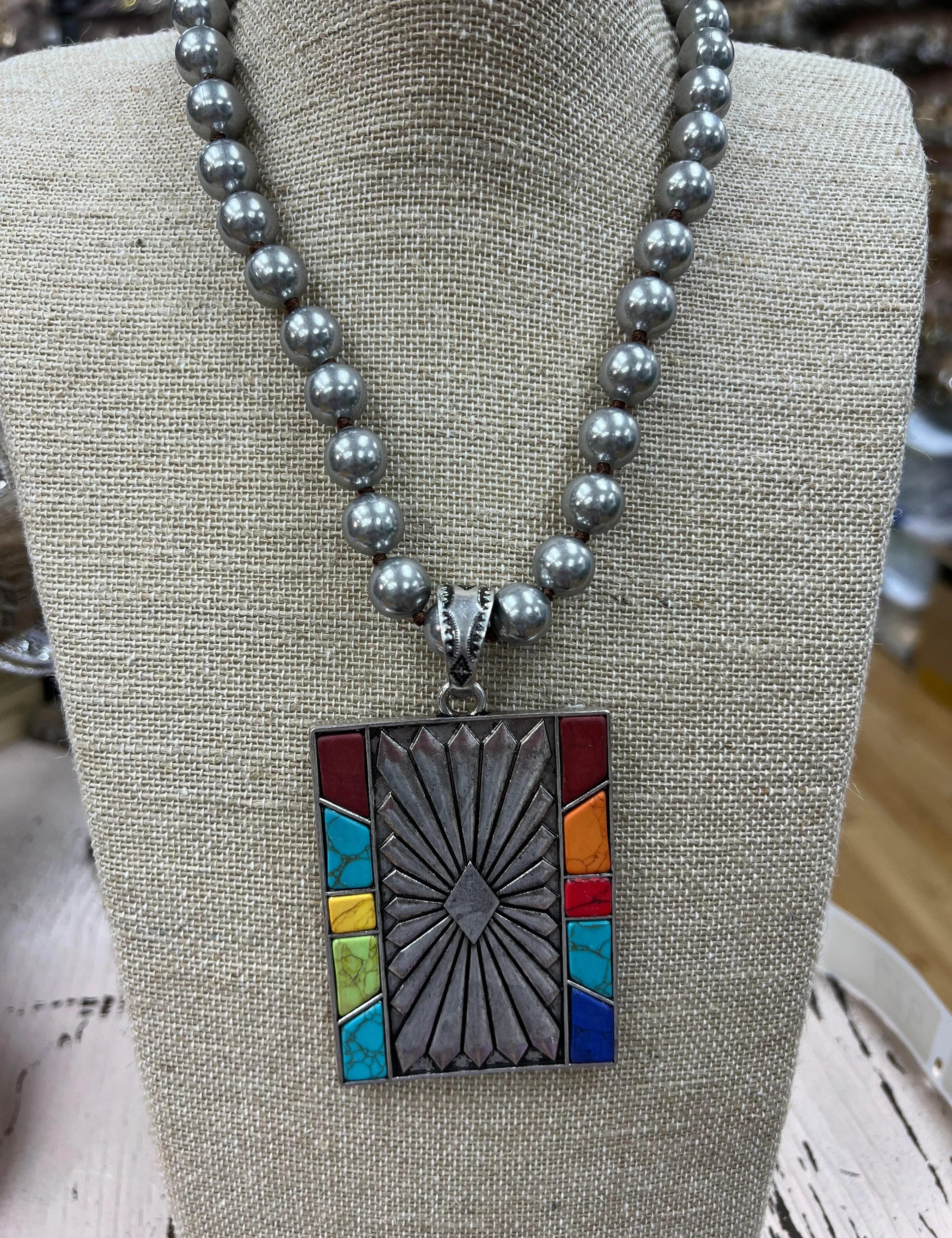 ATG Colorful Charm Navajo Pearl Necklace on Simply Obsessed