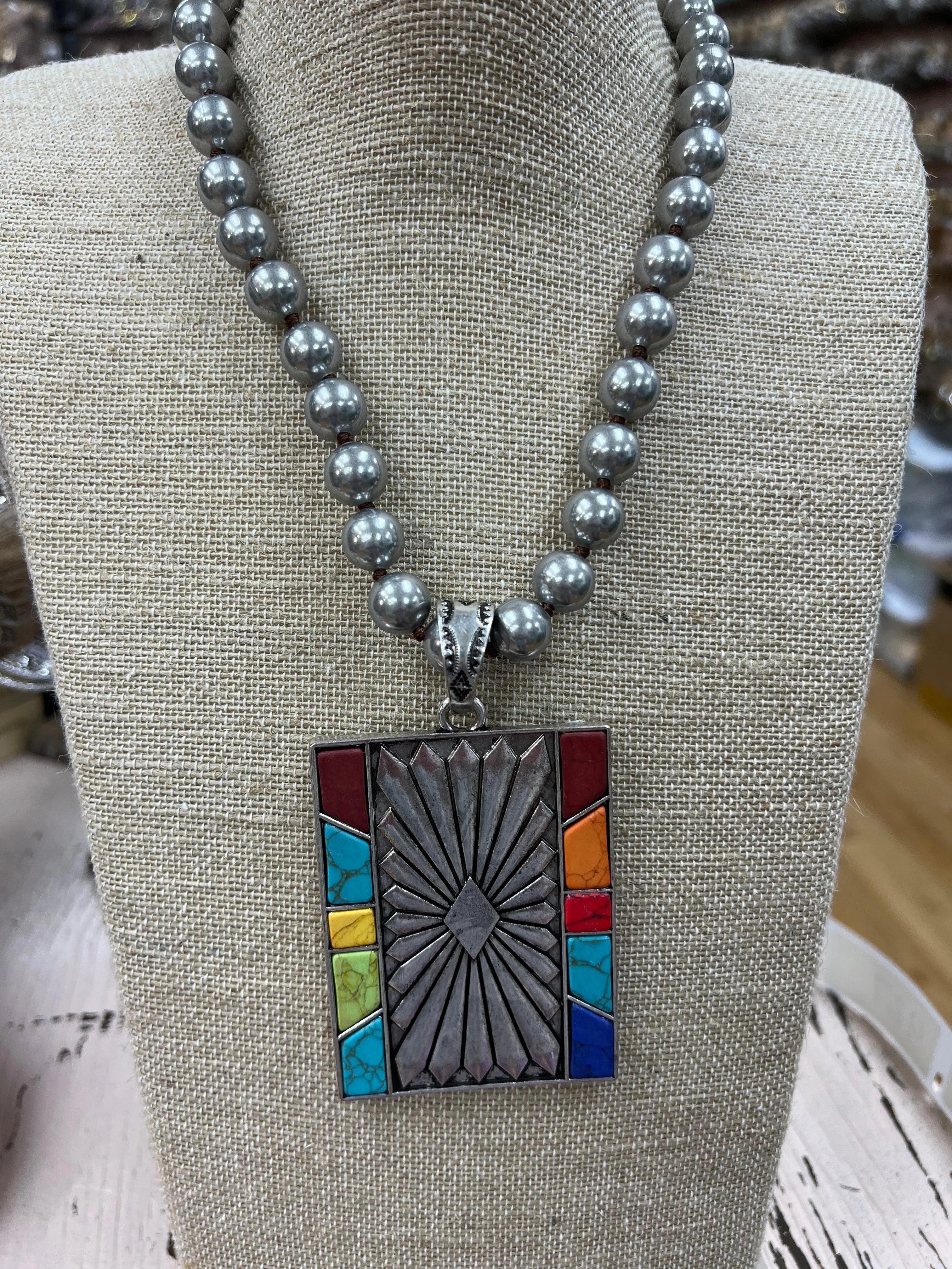 ATG Colorful Charm Navajo Pearl Necklace on Simply Obsessed