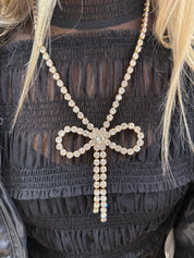 ATG Crystal Bow Necklace on Simply Obsessed