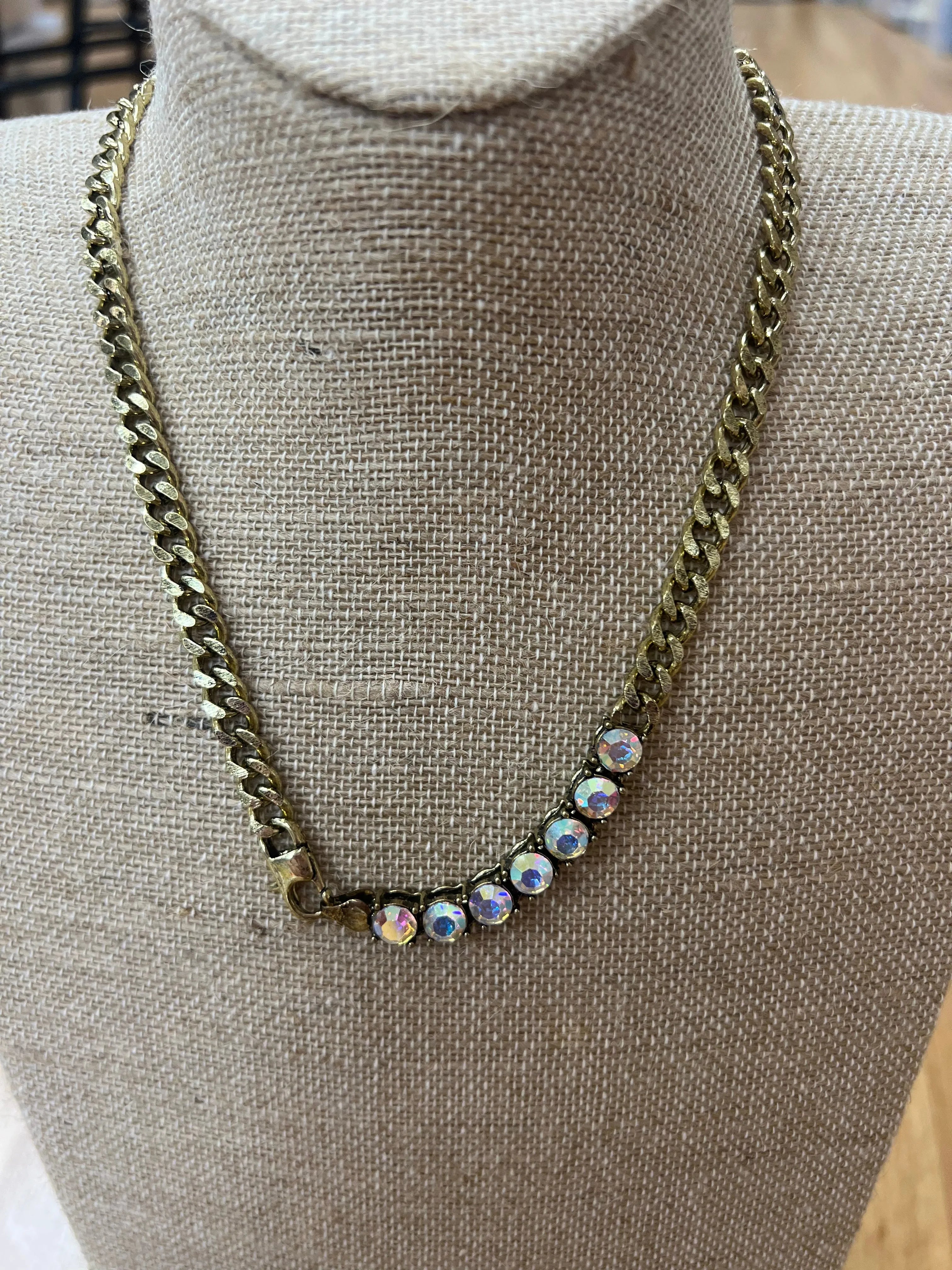 ATG Crystal Chain Necklace on Simply Obsessed