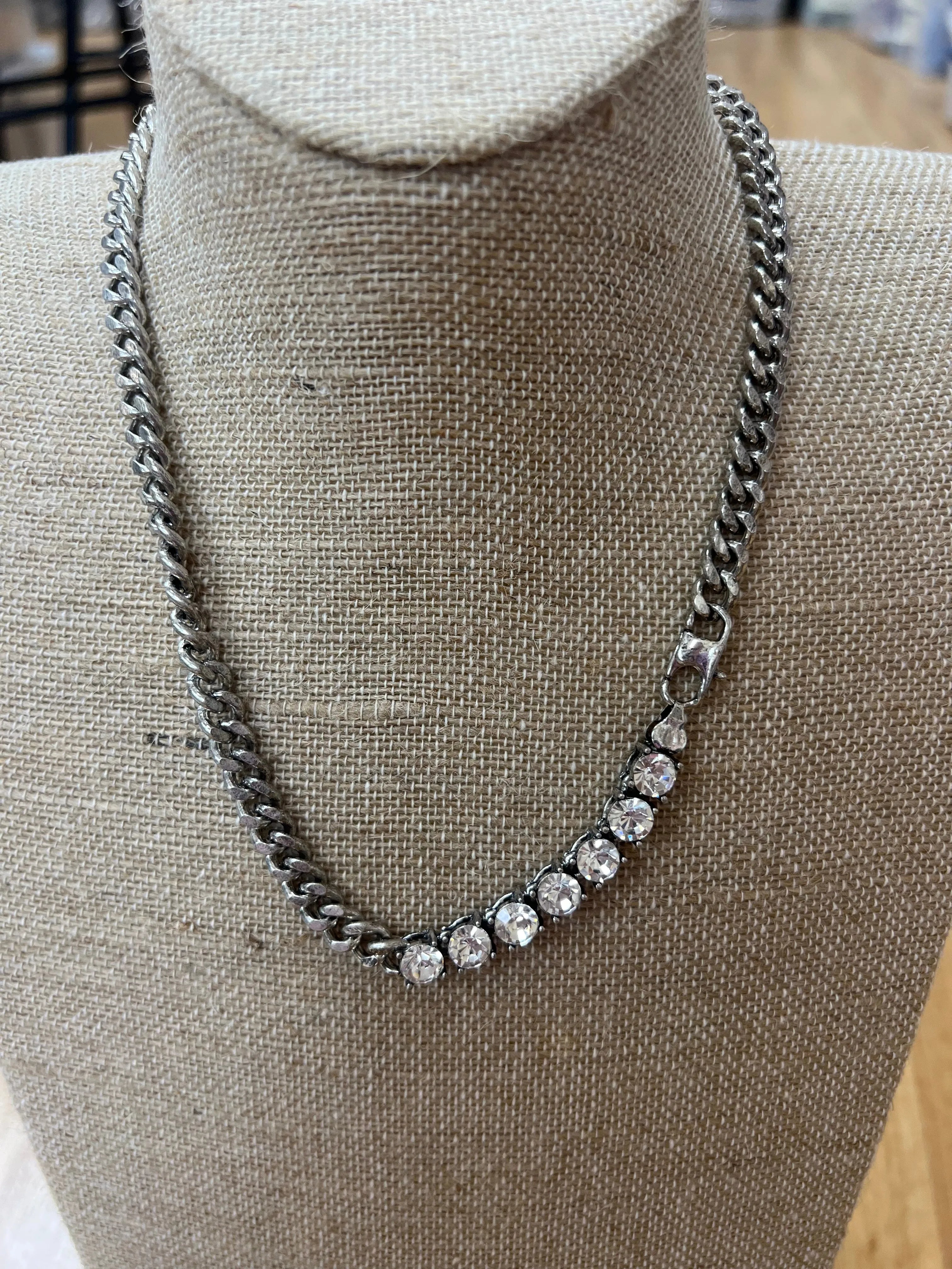 ATG Crystal Chain Necklace on Simply Obsessed