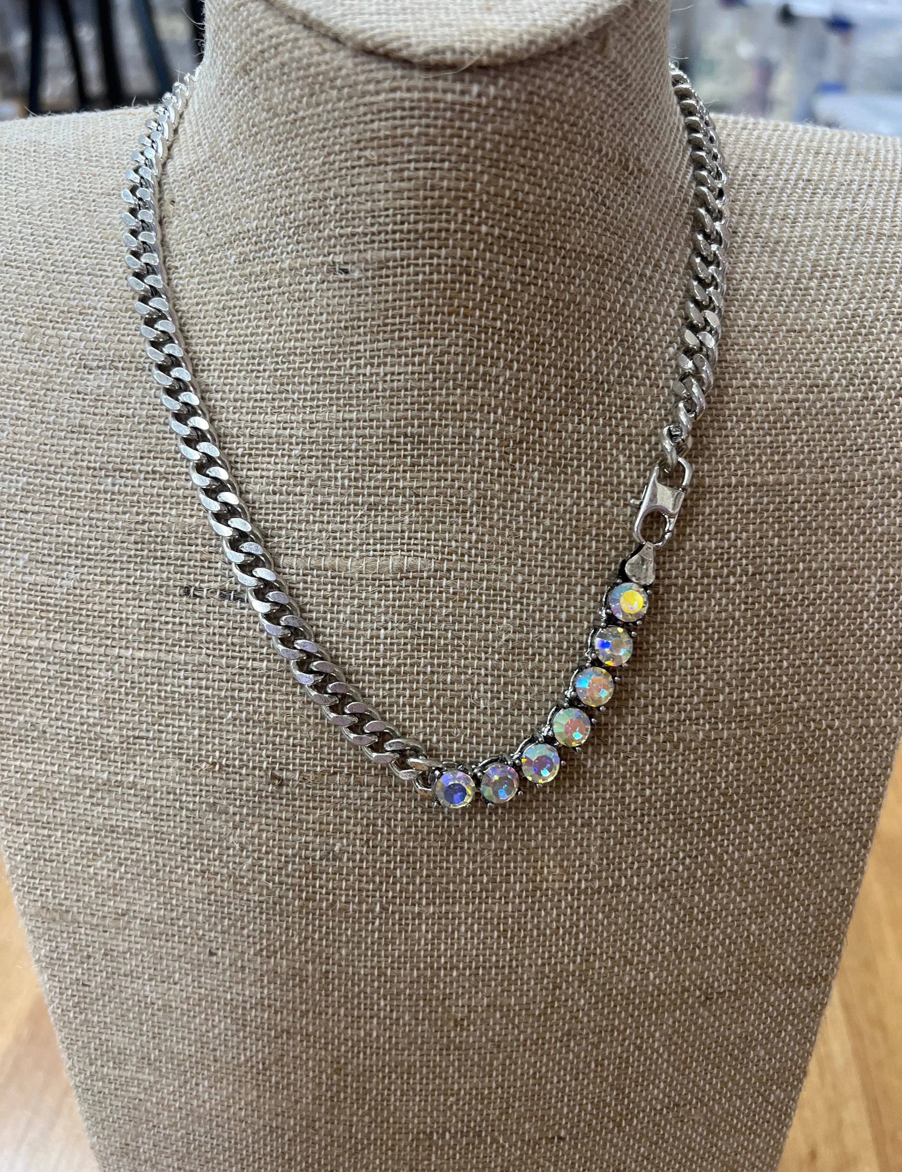 ATG Crystal Chain Necklace on Simply Obsessed