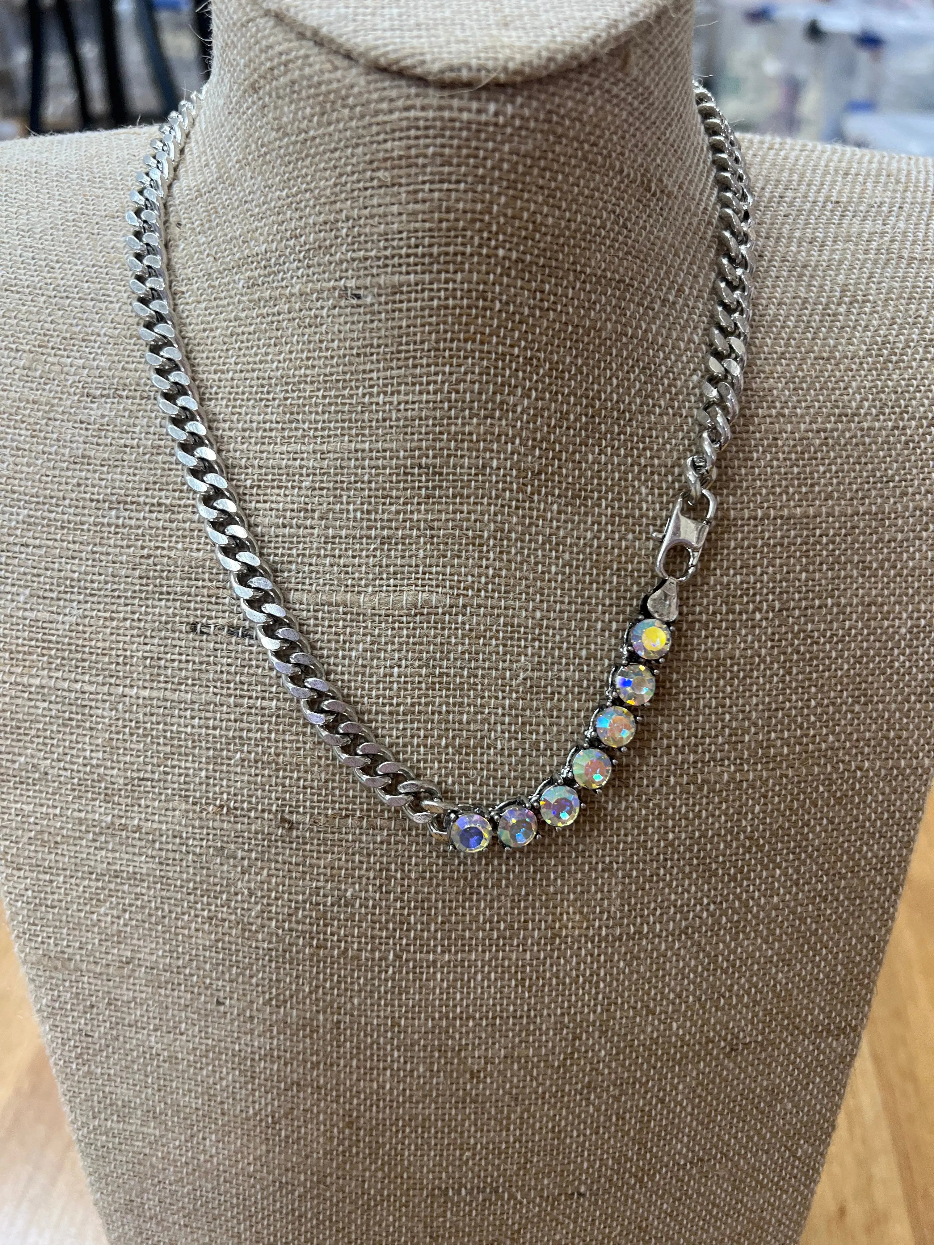 ATG Crystal Chain Necklace on Simply Obsessed