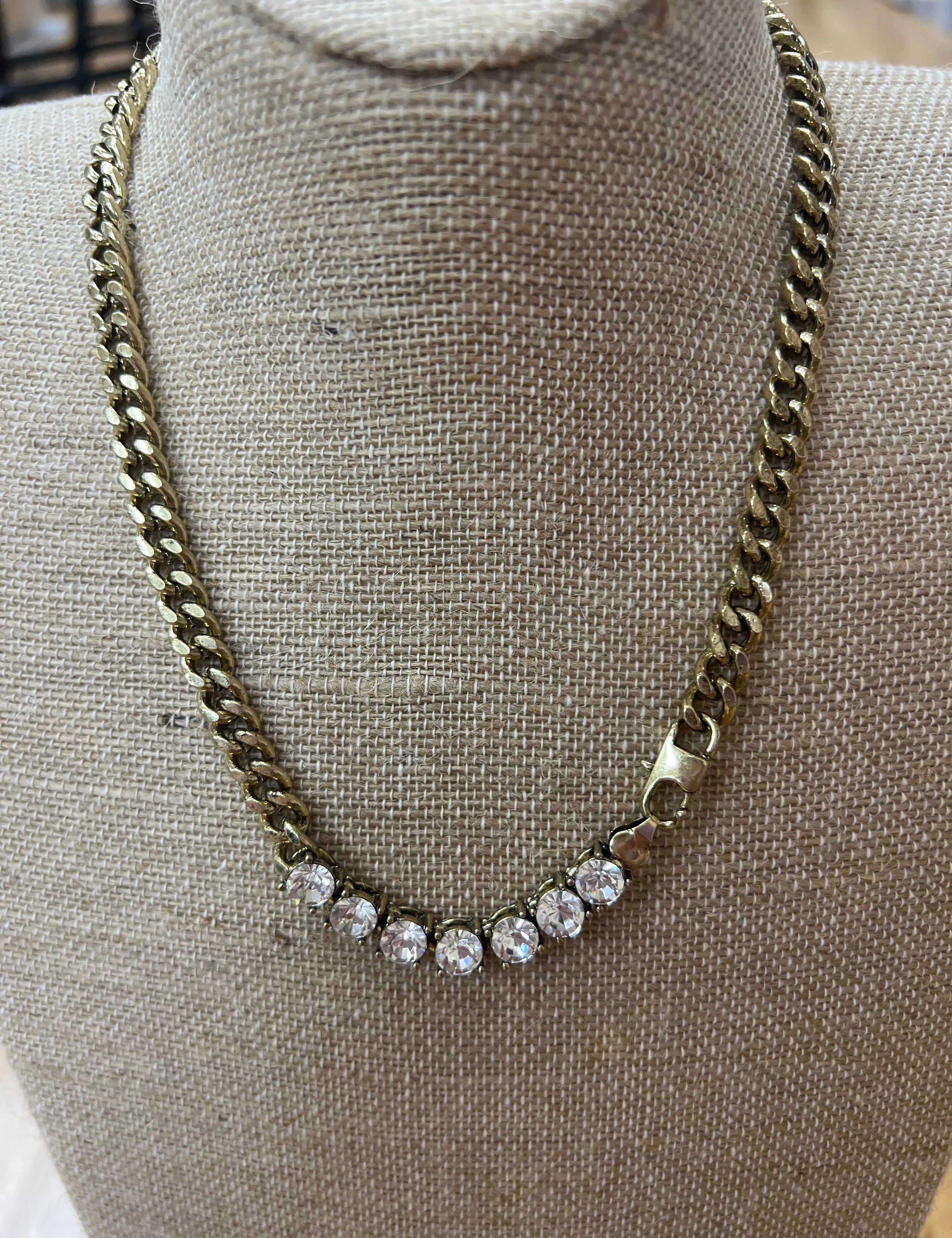 ATG Crystal Chain Necklace on Simply Obsessed