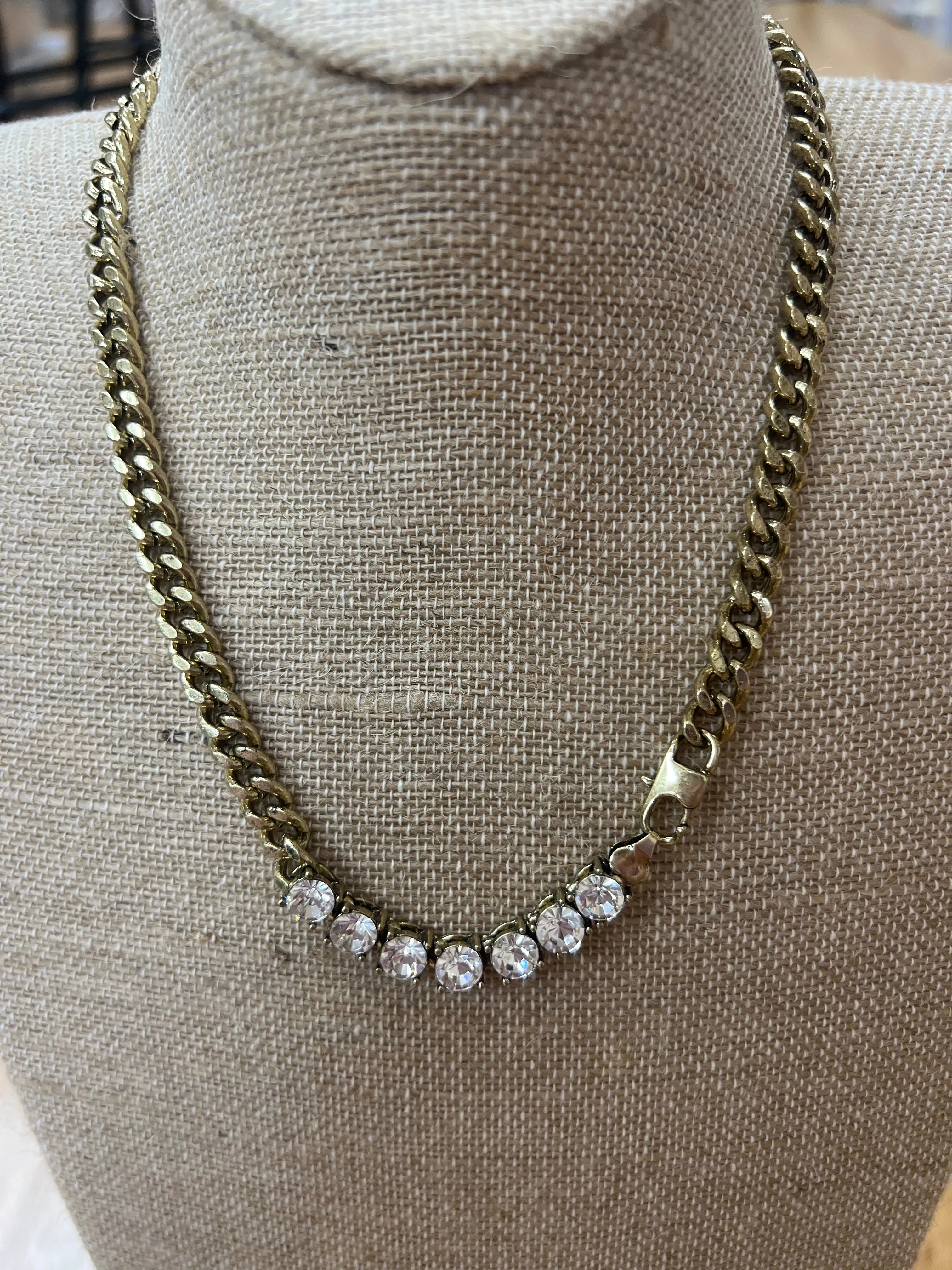 ATG Crystal Chain Necklace on Simply Obsessed