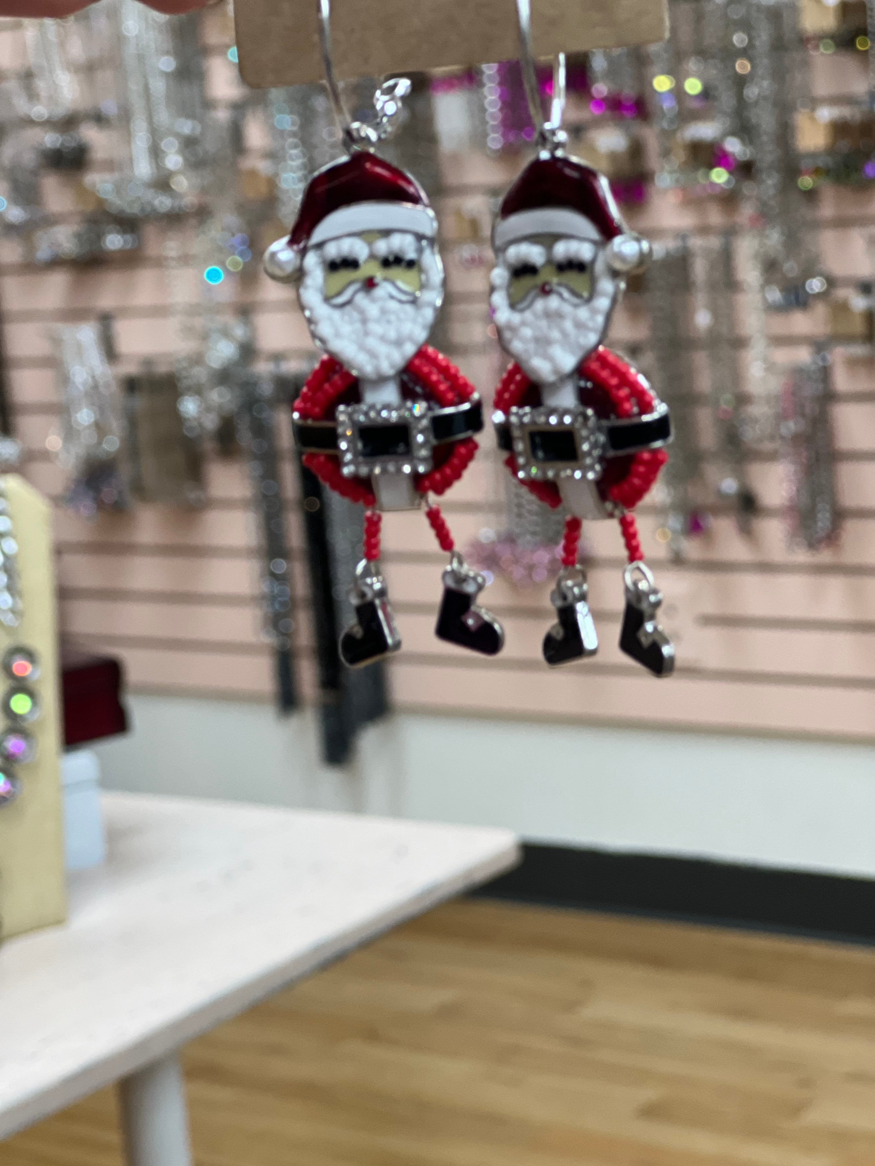 ATG Dancing Santa Earrings on Simply Obsessed