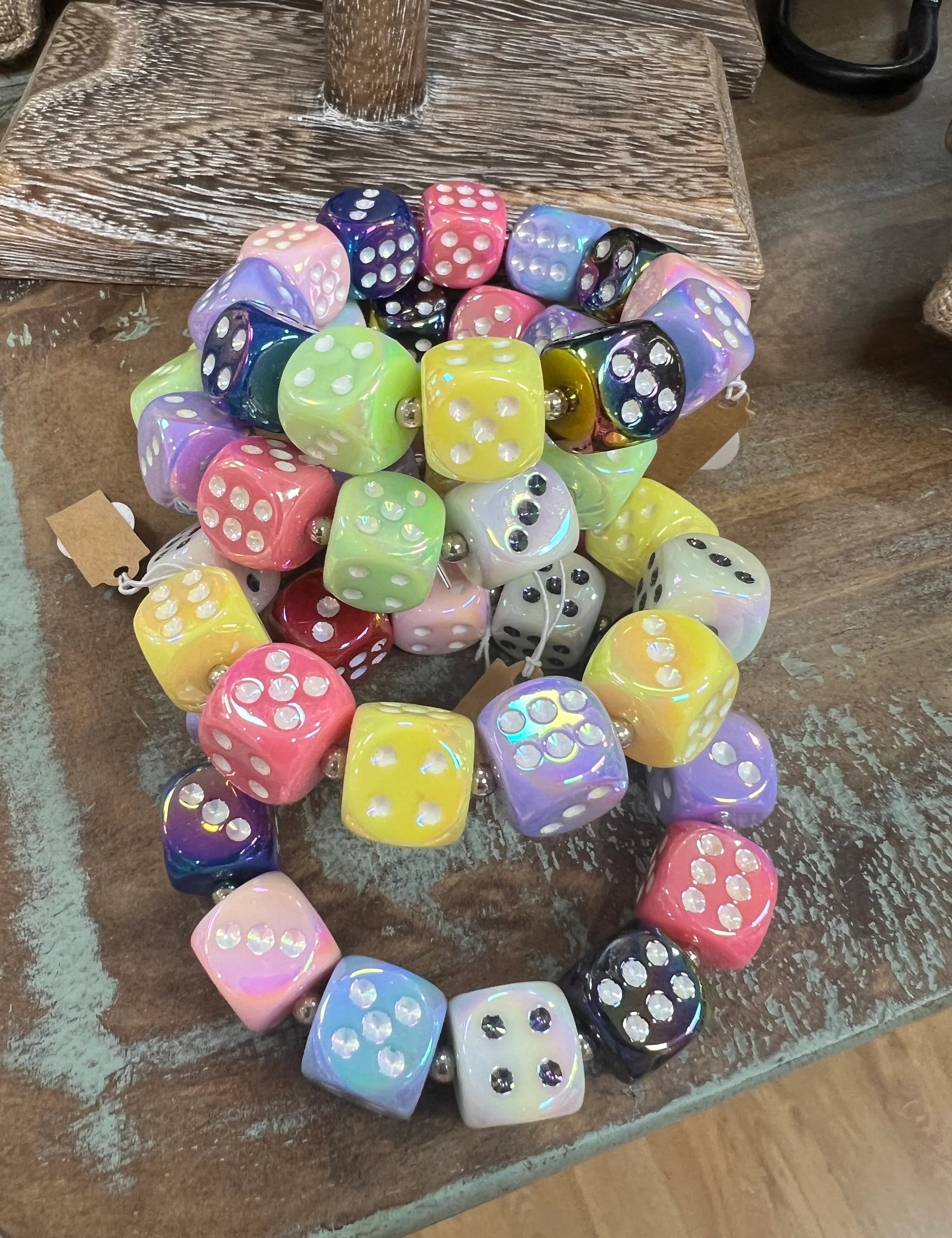 ATG Dice Stretch Bracelets on Simply Obsessed