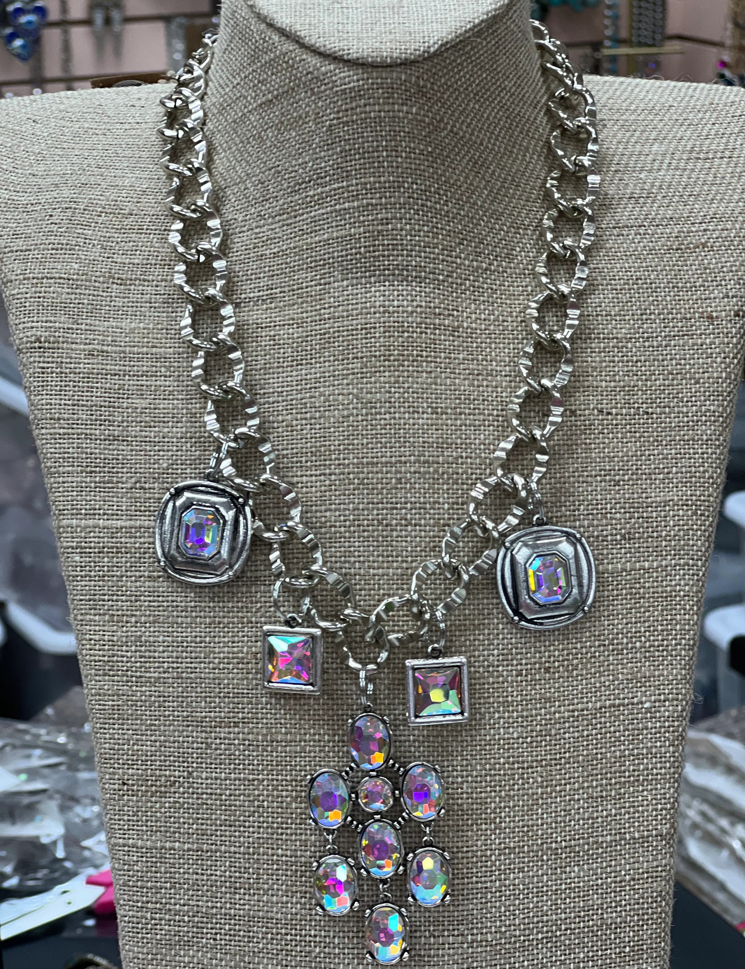 ATG DOORBUSTER AB Charm Chain Necklace on Simply Obsessed