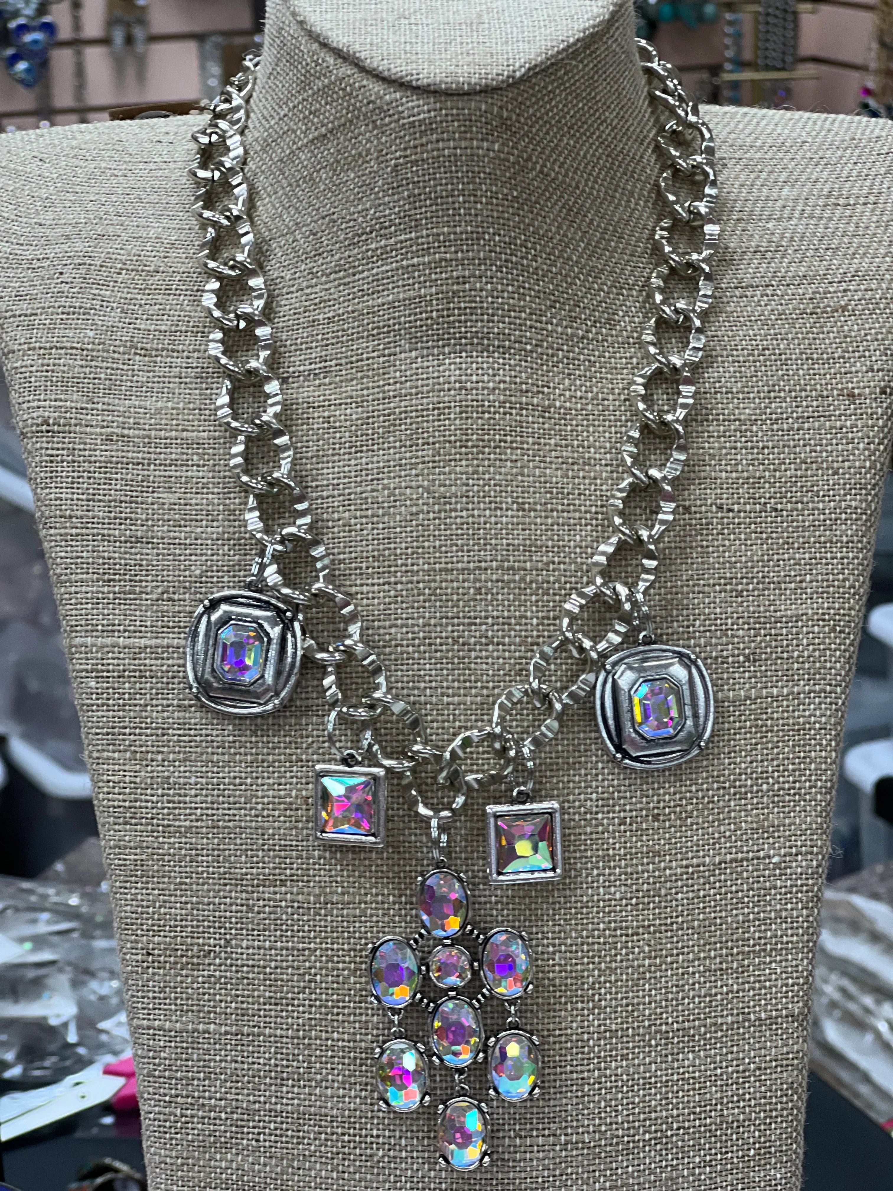 ATG DOORBUSTER AB Charm Chain Necklace on Simply Obsessed