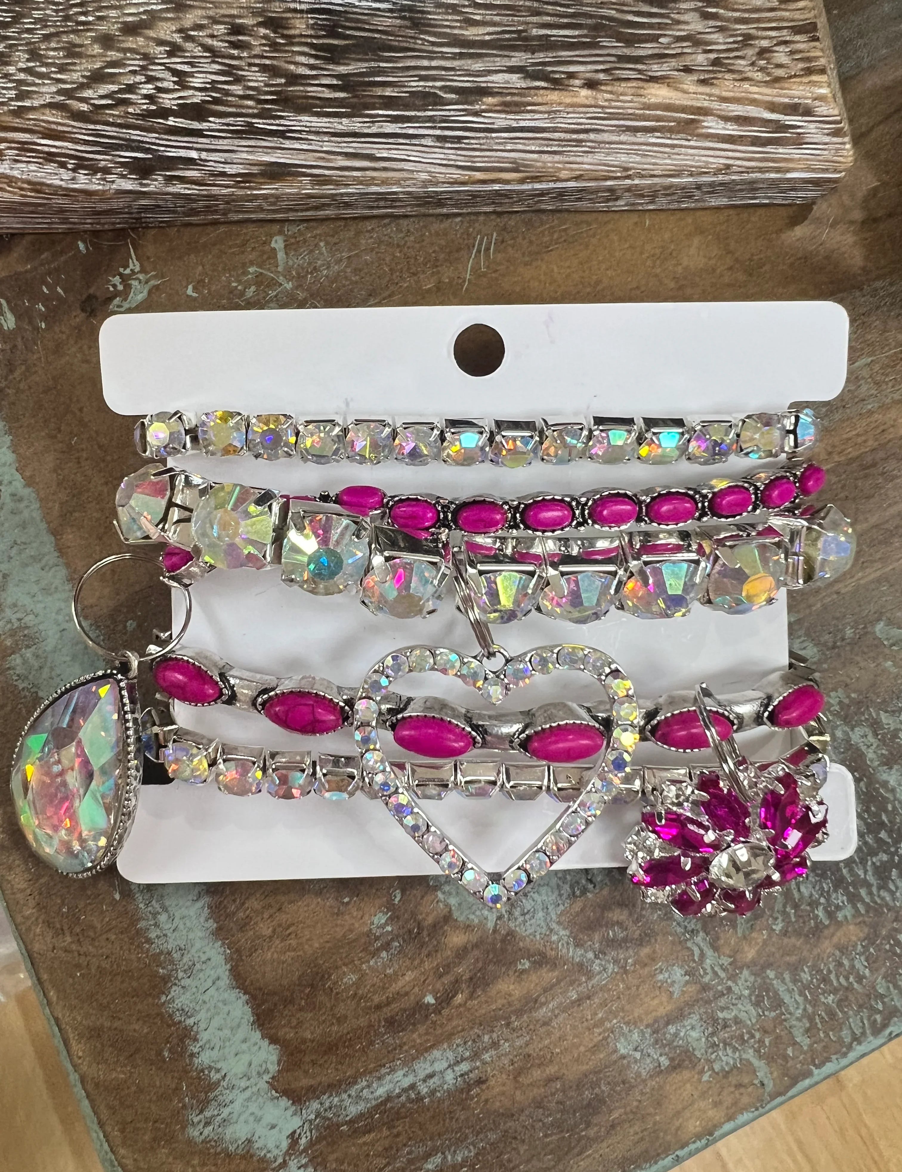 Pink Bling Bracelet Stack on Simply Obsessed