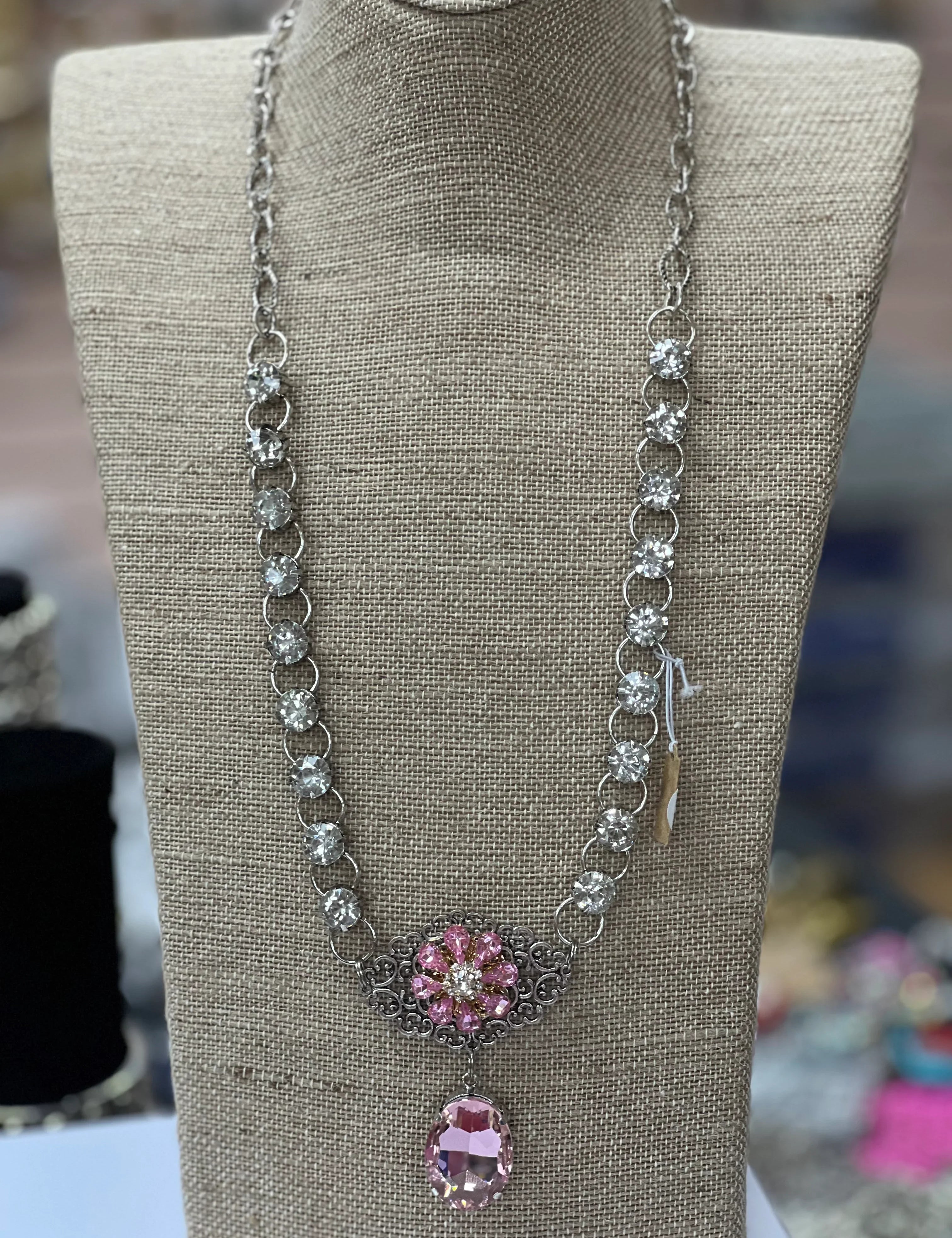 ATG DOORBUSTER Pink Flower Necklace on Simply Obsessed