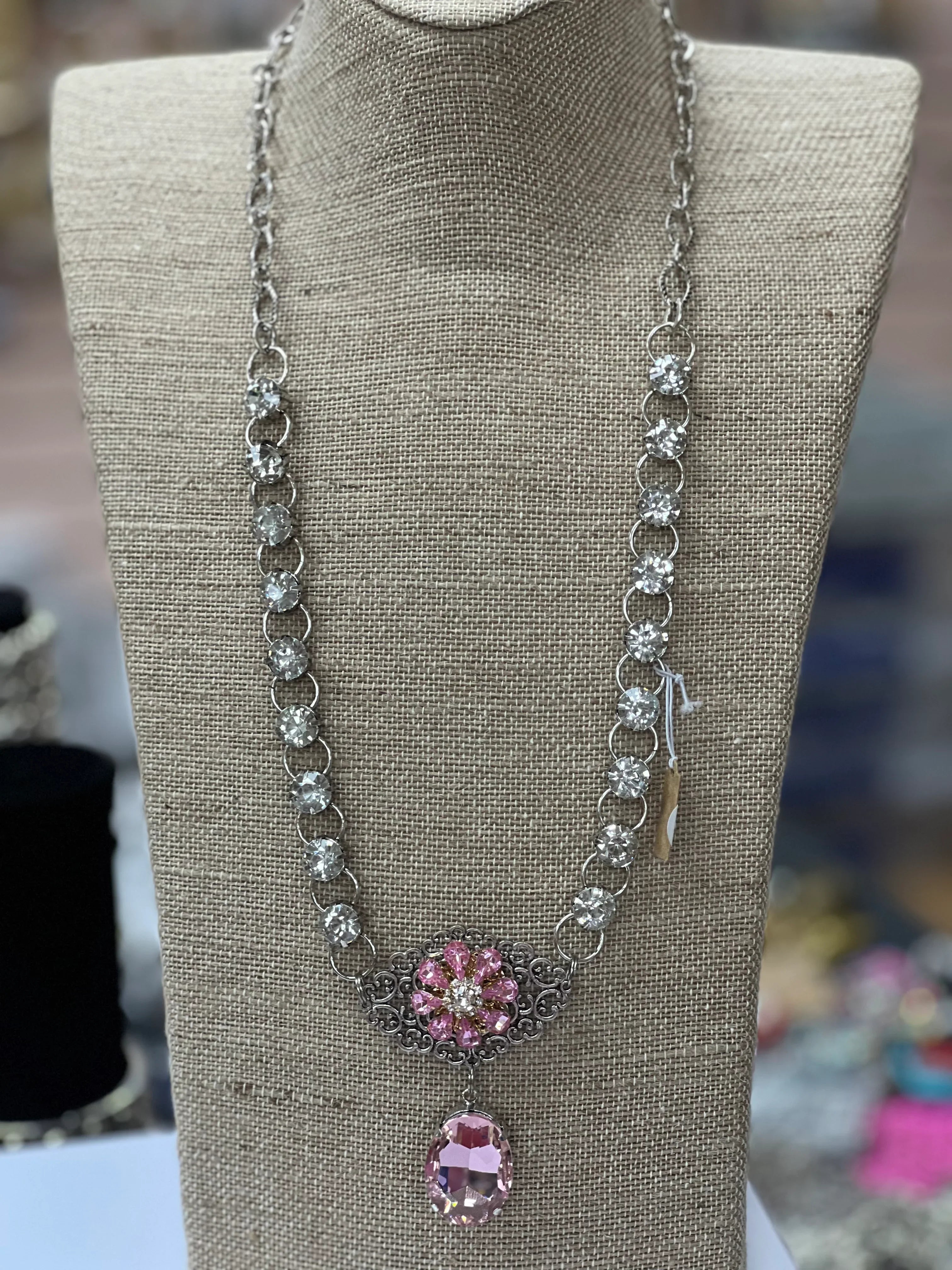 ATG DOORBUSTER Pink Flower Necklace on Simply Obsessed