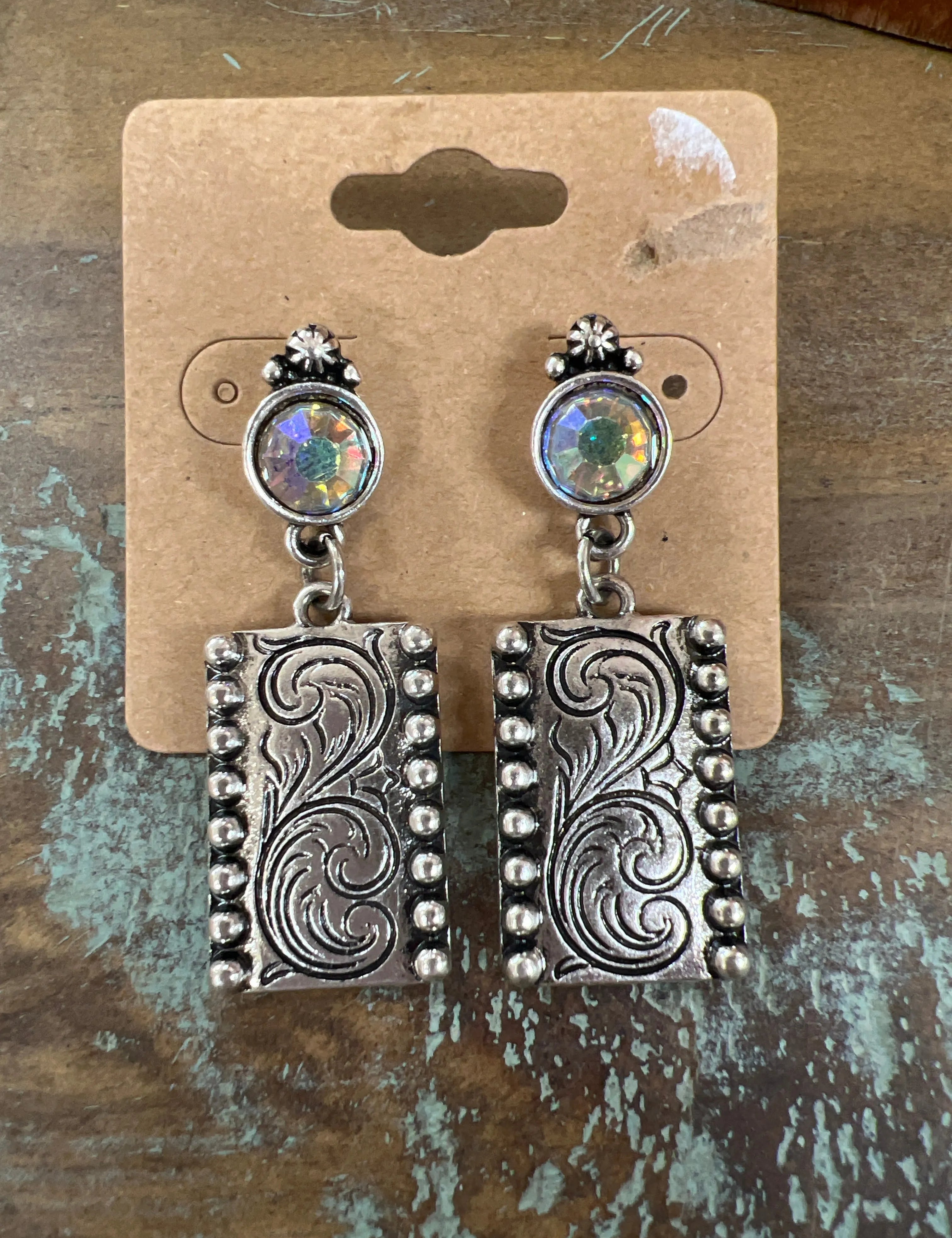 ATG Etched Pattern AB Studs on Simply Obsessed