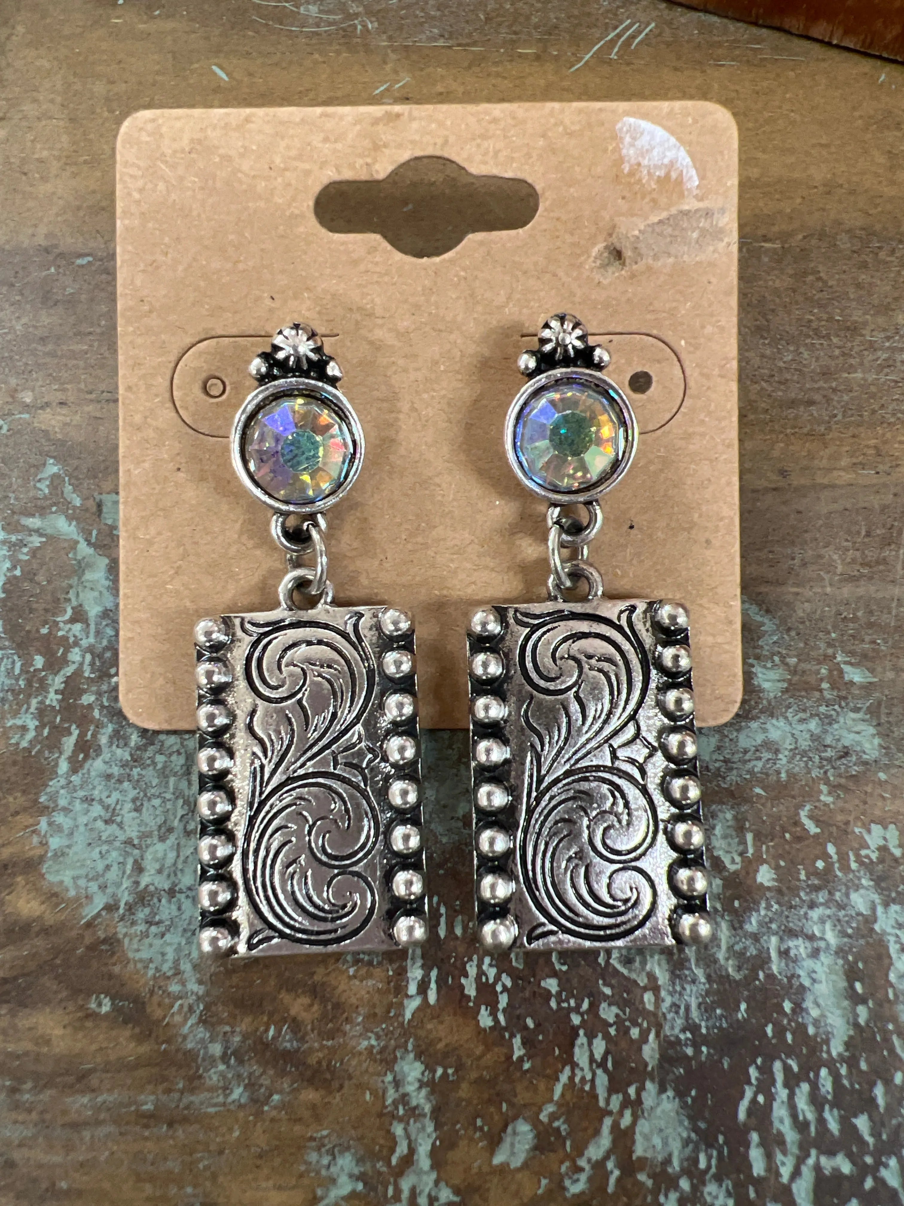 ATG Etched Pattern AB Studs on Simply Obsessed