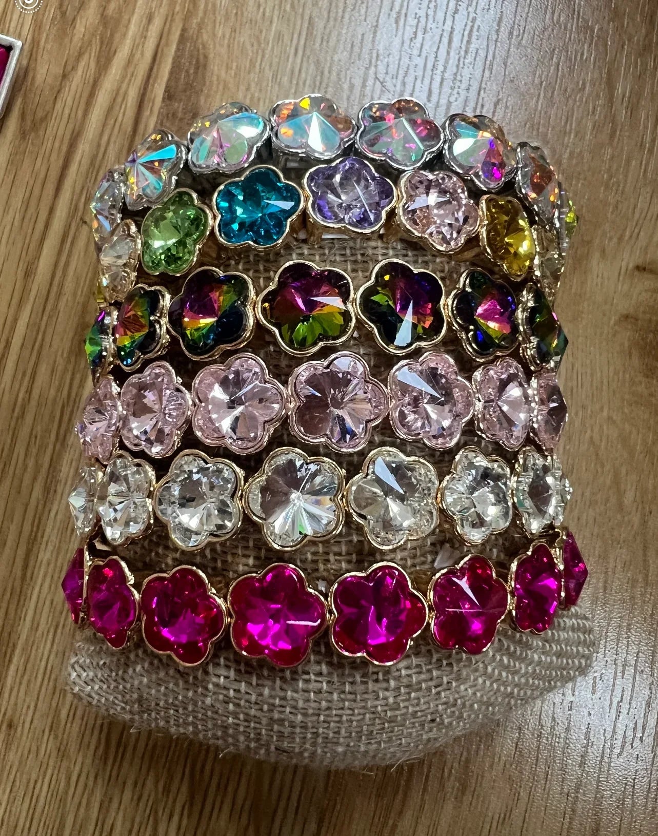ATG Flower Stone Stretch Bracelets on Simply Obsessed