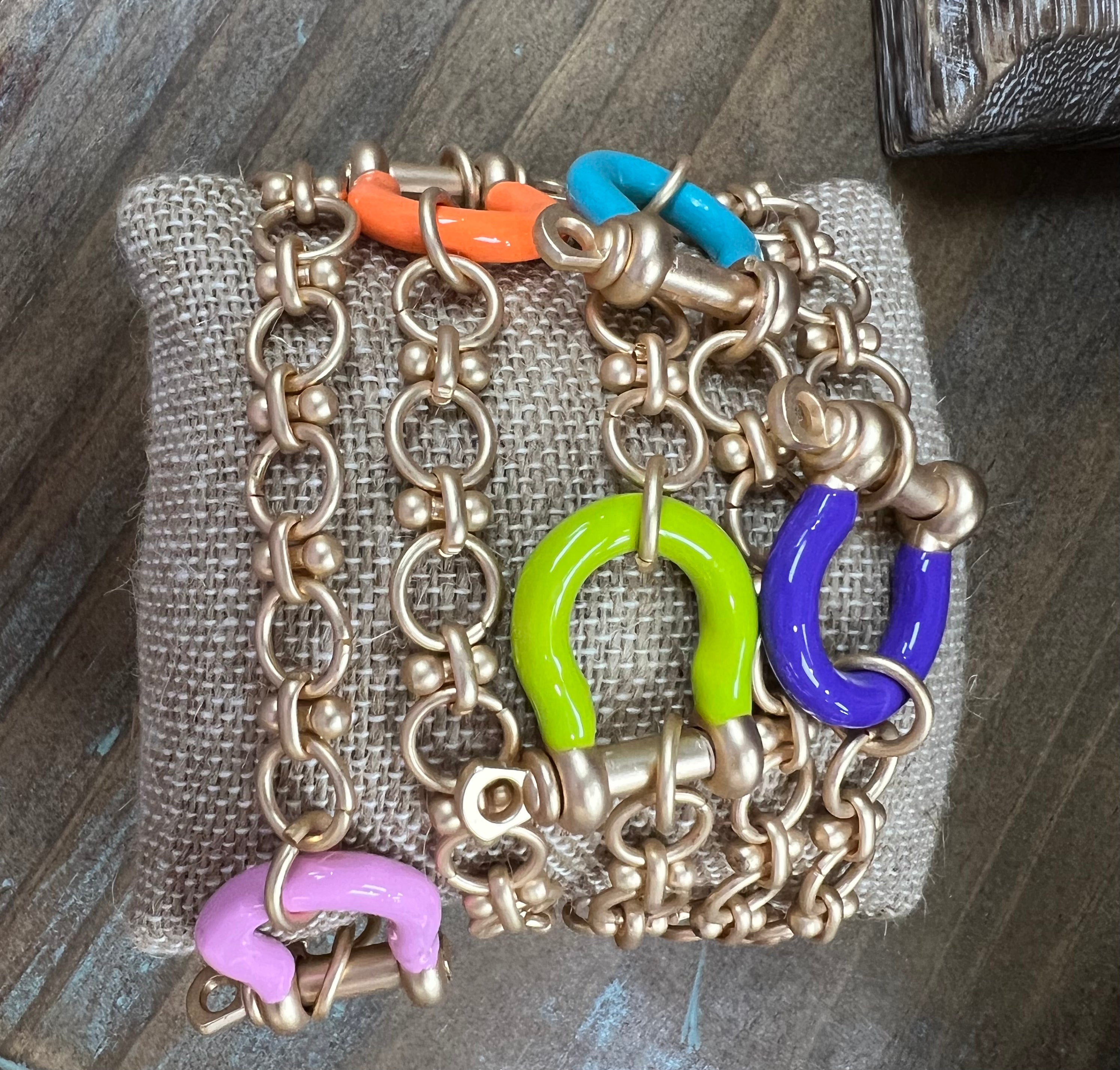 ATG Gold Chain Snaffle Bit Bracelets on Simply Obsessed