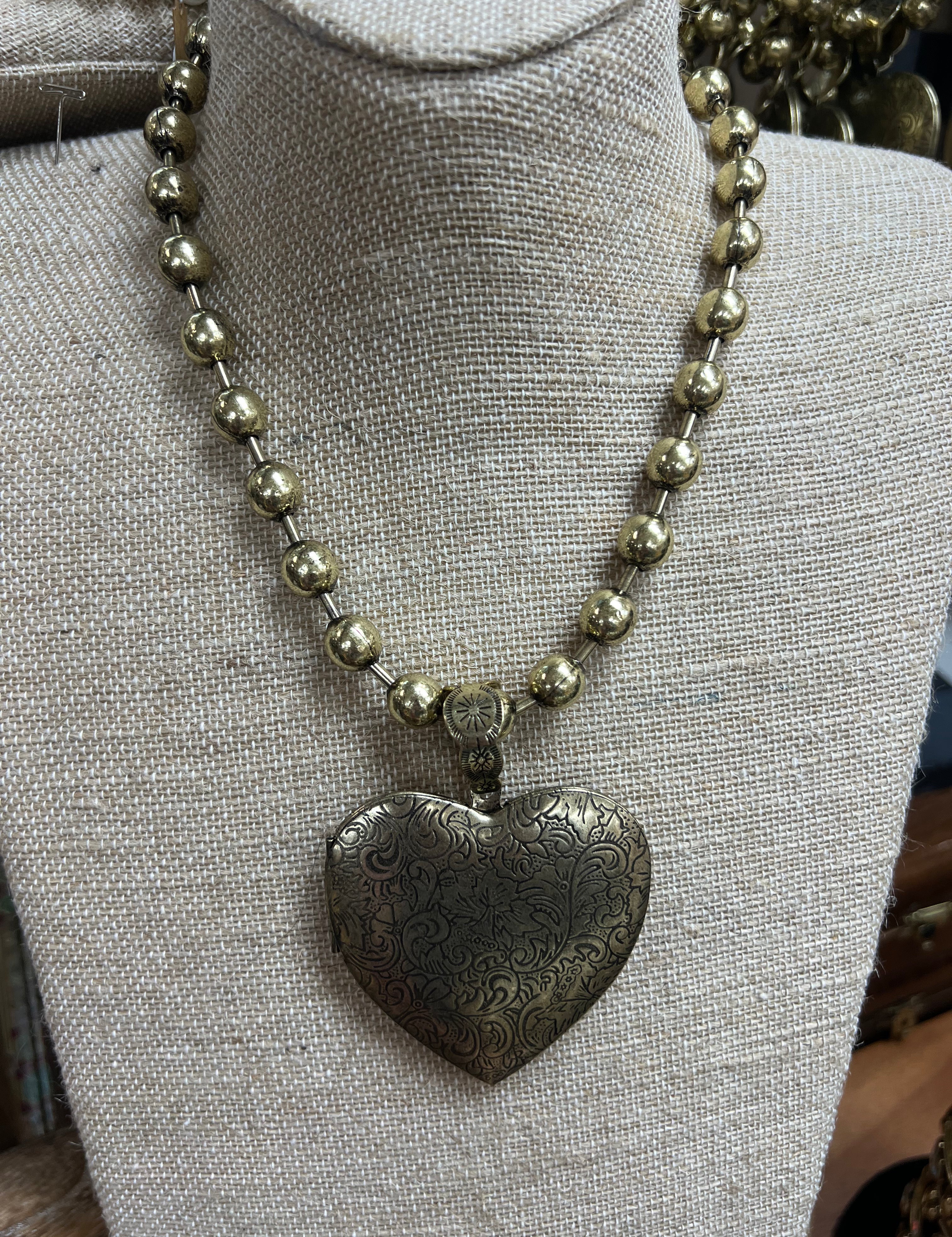 ATG Gold Heart Locket Necklace on Simply Obsessed