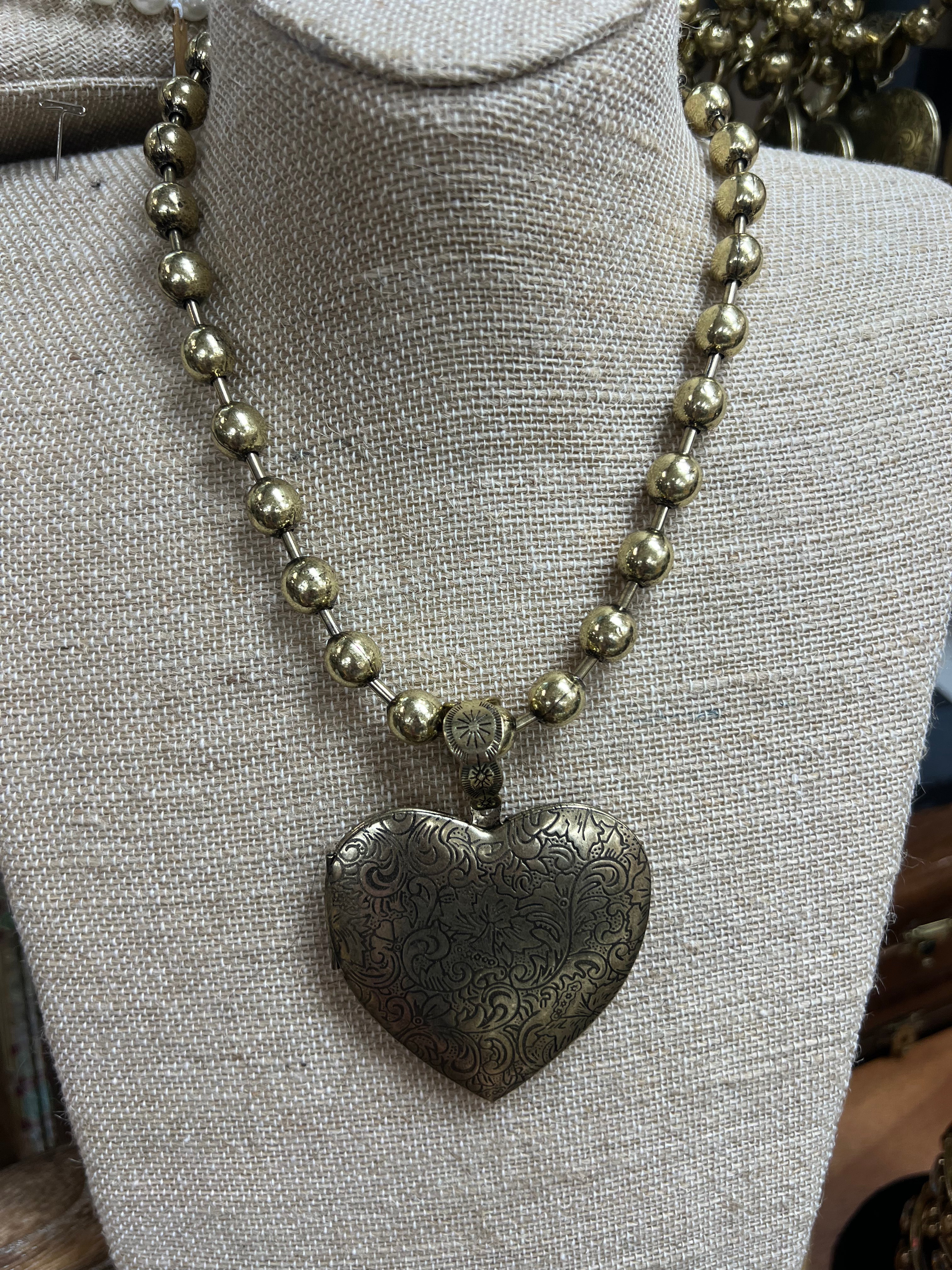 ATG Gold Heart Locket Necklace on Simply Obsessed