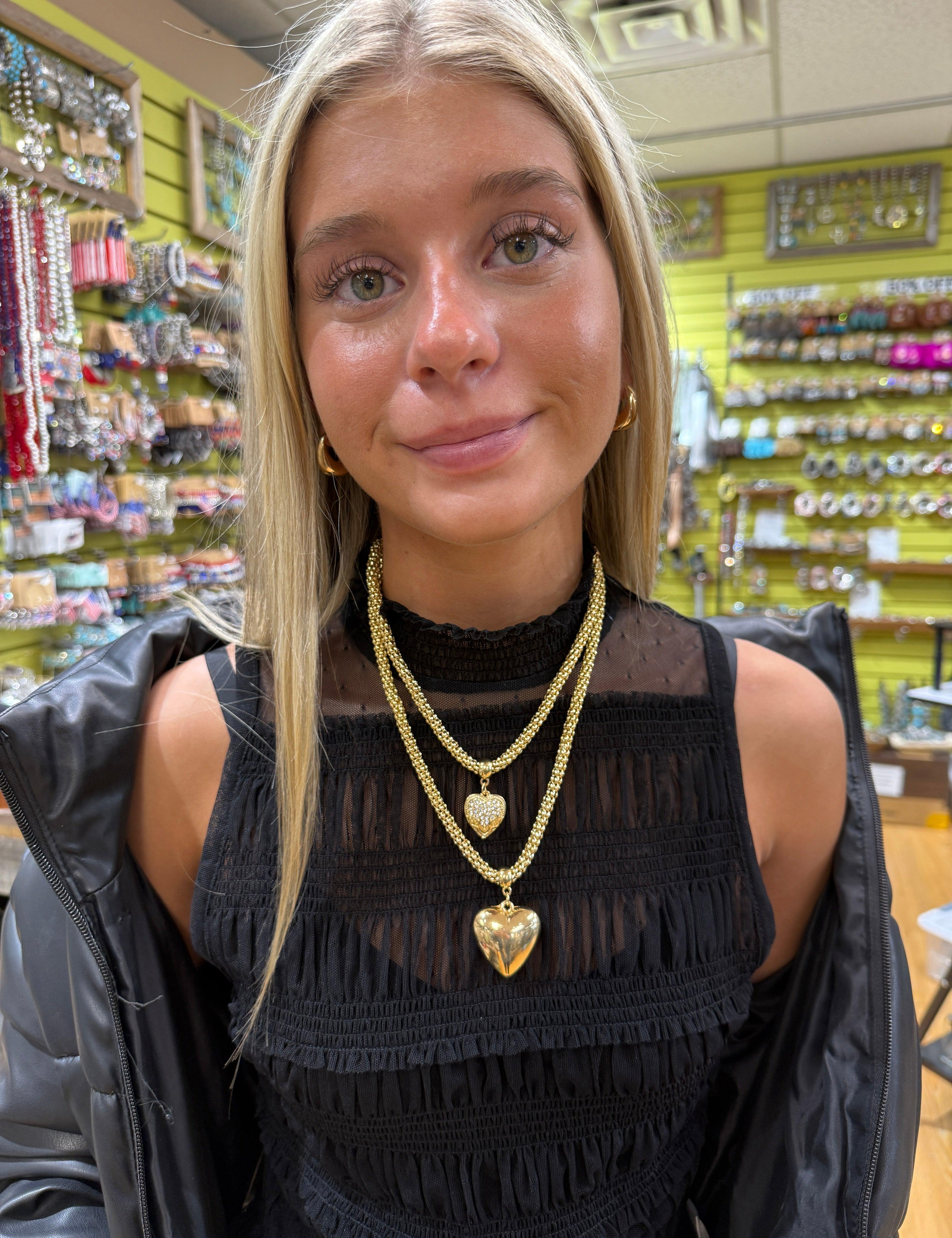 ATG Gold Layered Heart Necklace on Simply Obsessed
