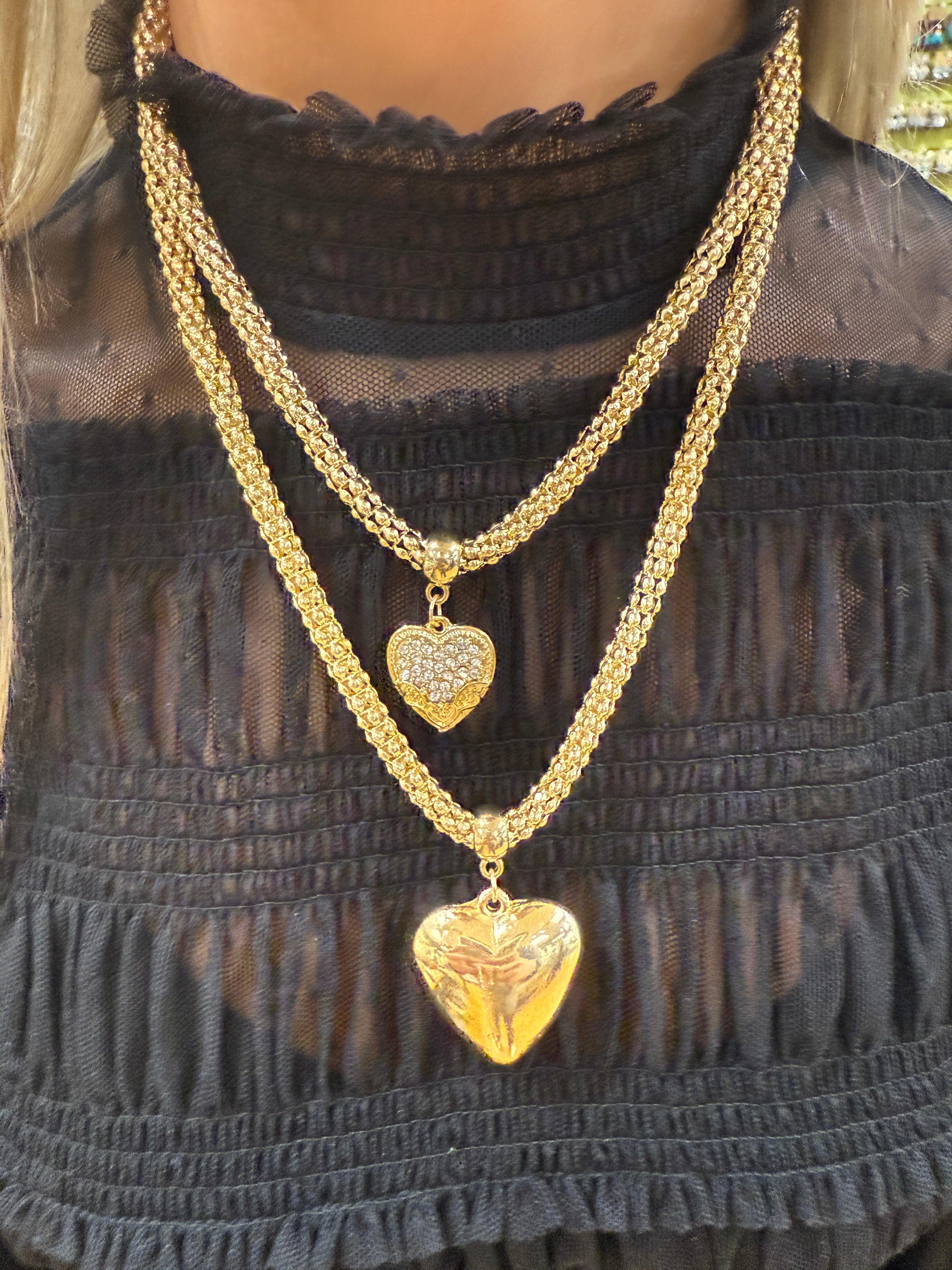 ATG Gold Layered Heart Necklace on Simply Obsessed