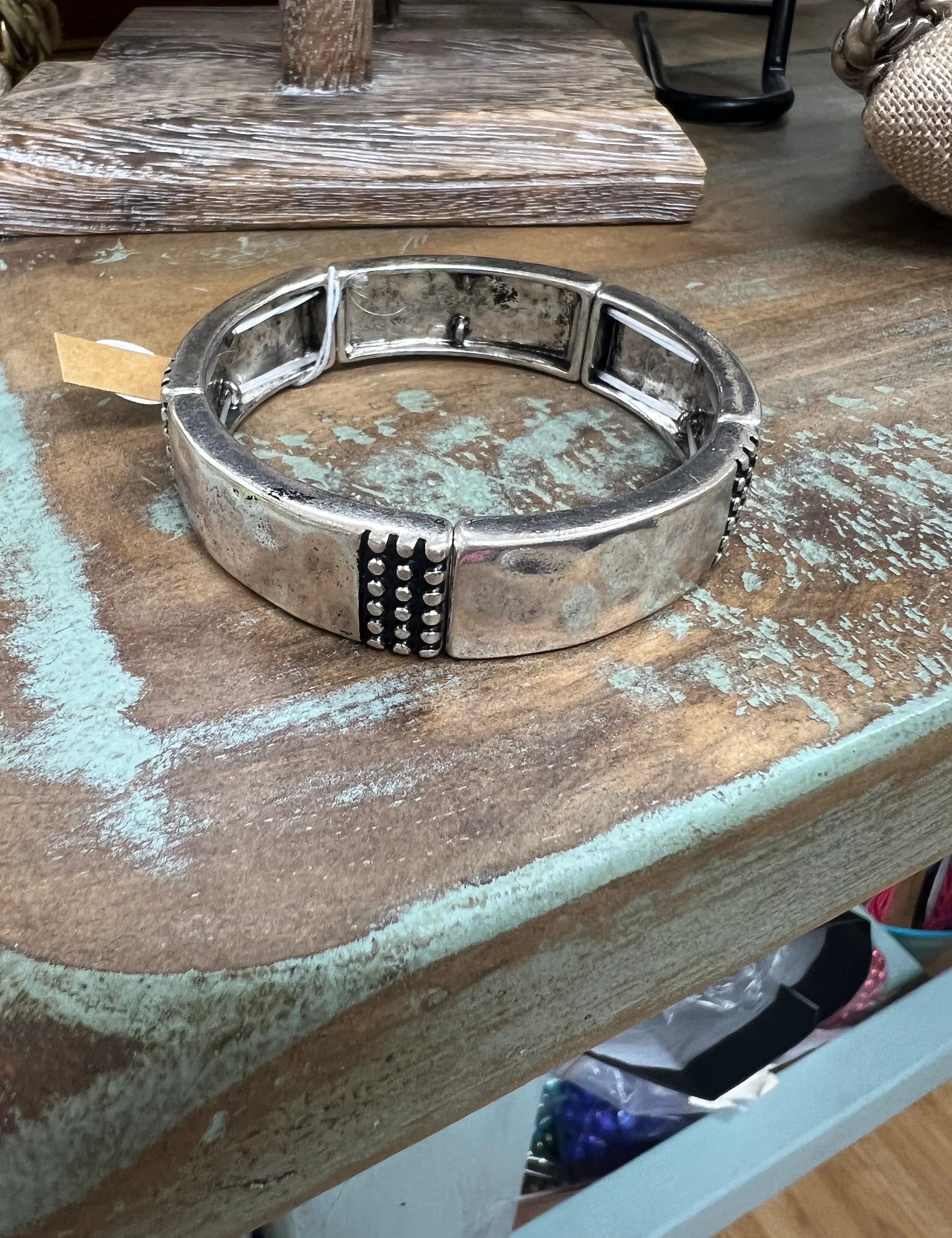ATG Hammered Metal Stretch Bracelet on Simply Obsessed