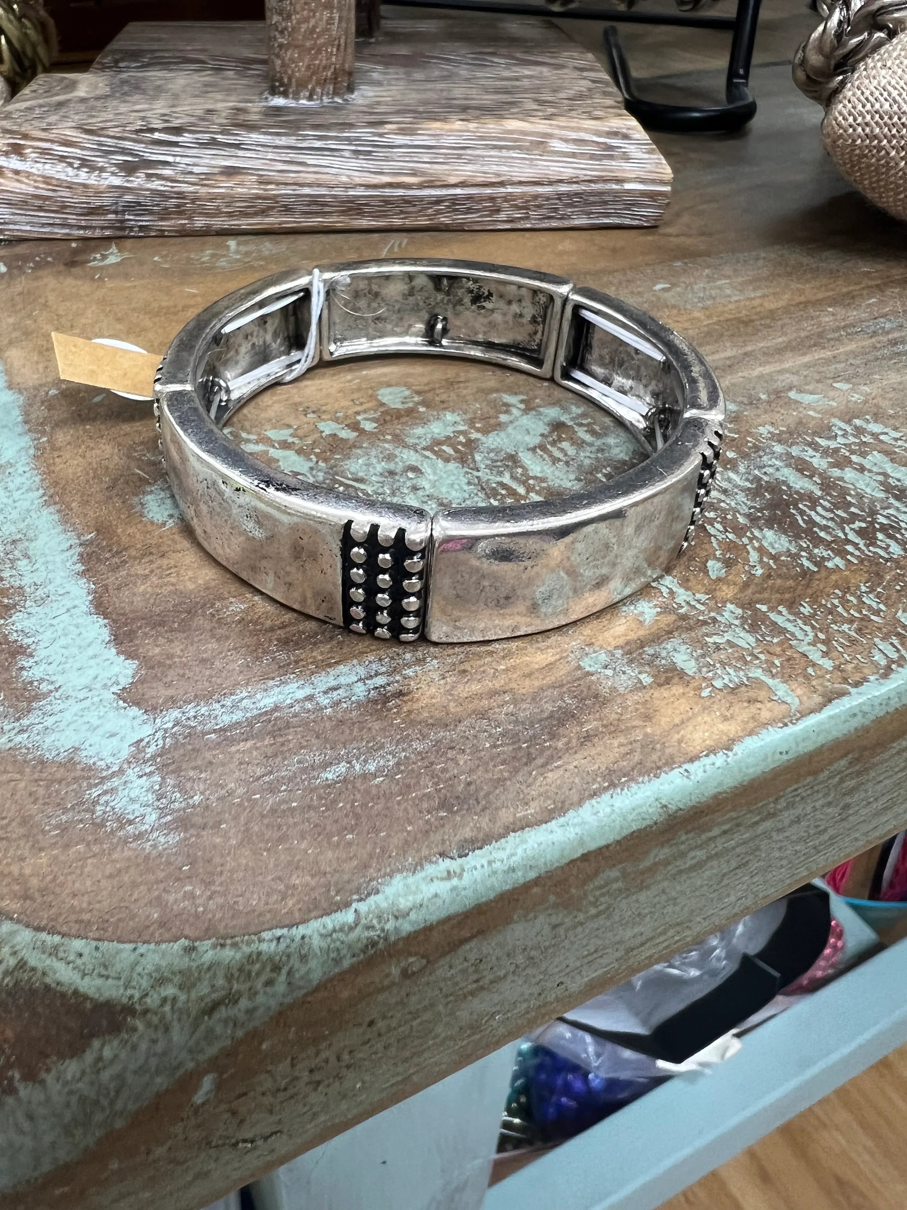 ATG Hammered Metal Stretch Bracelet on Simply Obsessed
