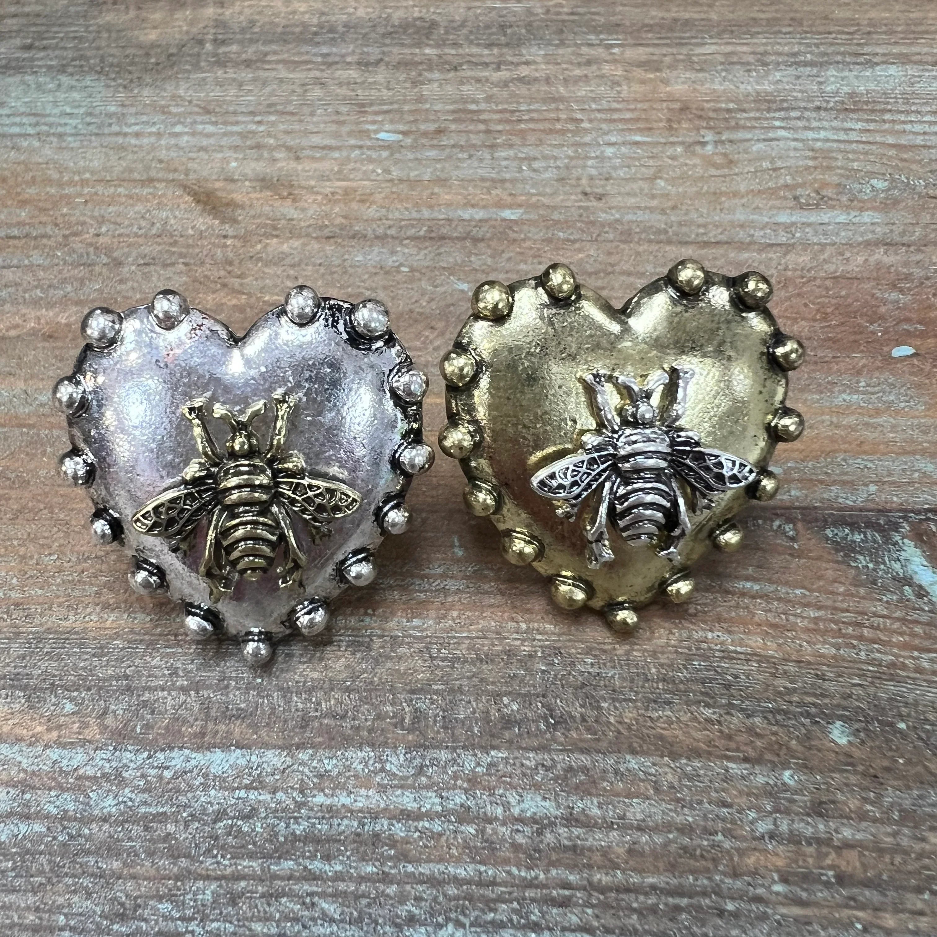 ATG Heart Bee Stretchy Rings on Simply Obsessed