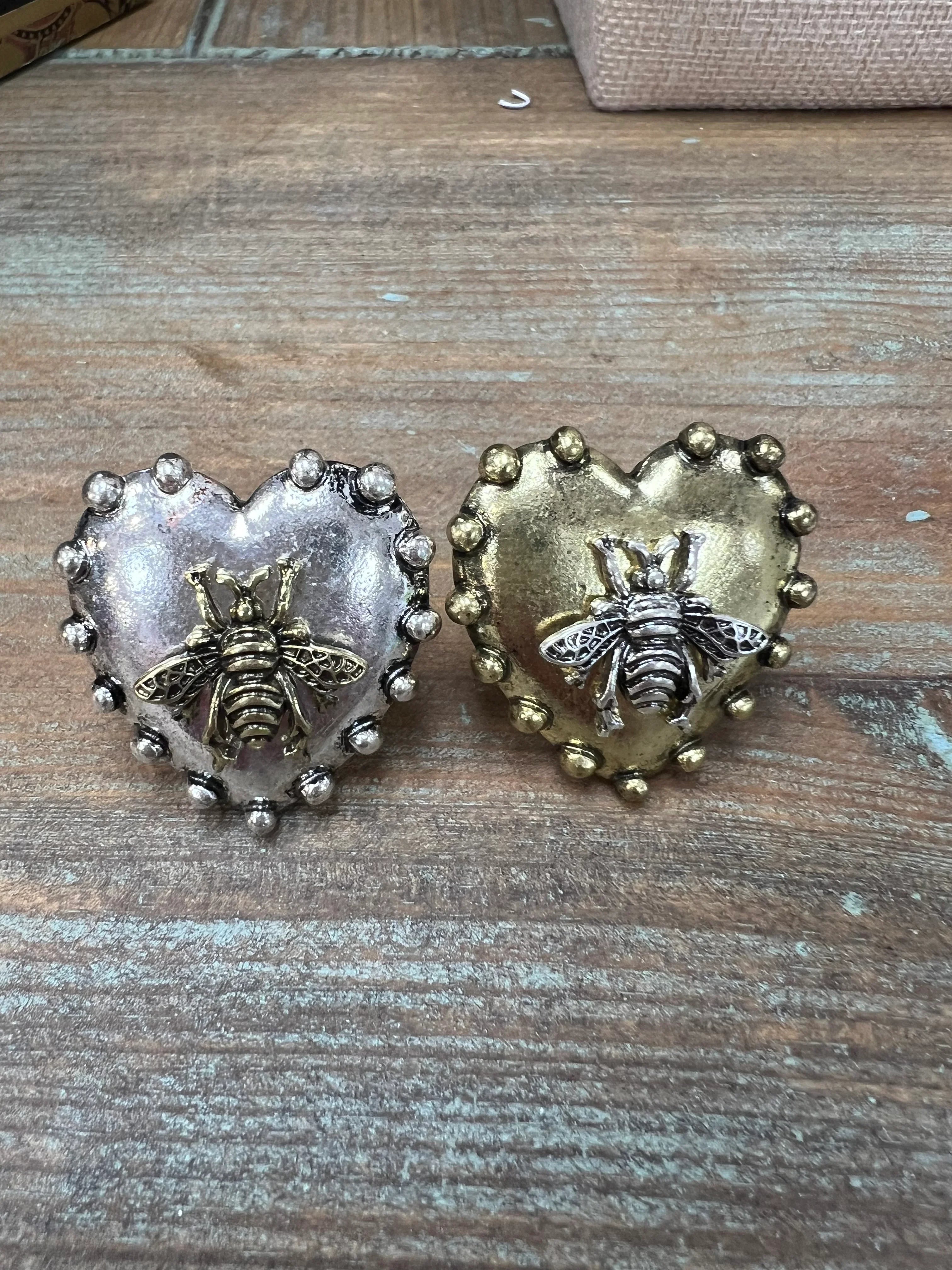 ATG Heart Bee Stretchy Rings on Simply Obsessed