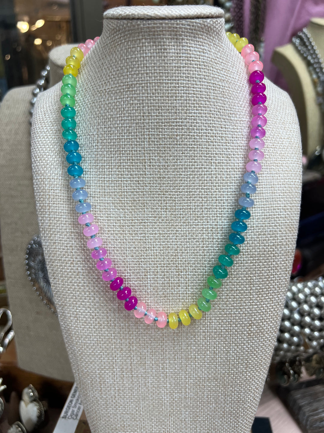 ATG Knotted Rainbow Necklace on Simply Obsessed