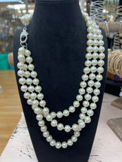 ATG Layered Pearl w/ Bling Clasp Necklace on Simply Obsessed