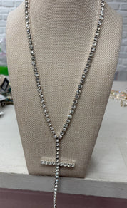 ATG Long Stone Cross Necklace on Simply Obsessed