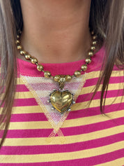 ATG Mixed Metal Heart Necklace on Simply Obsessed