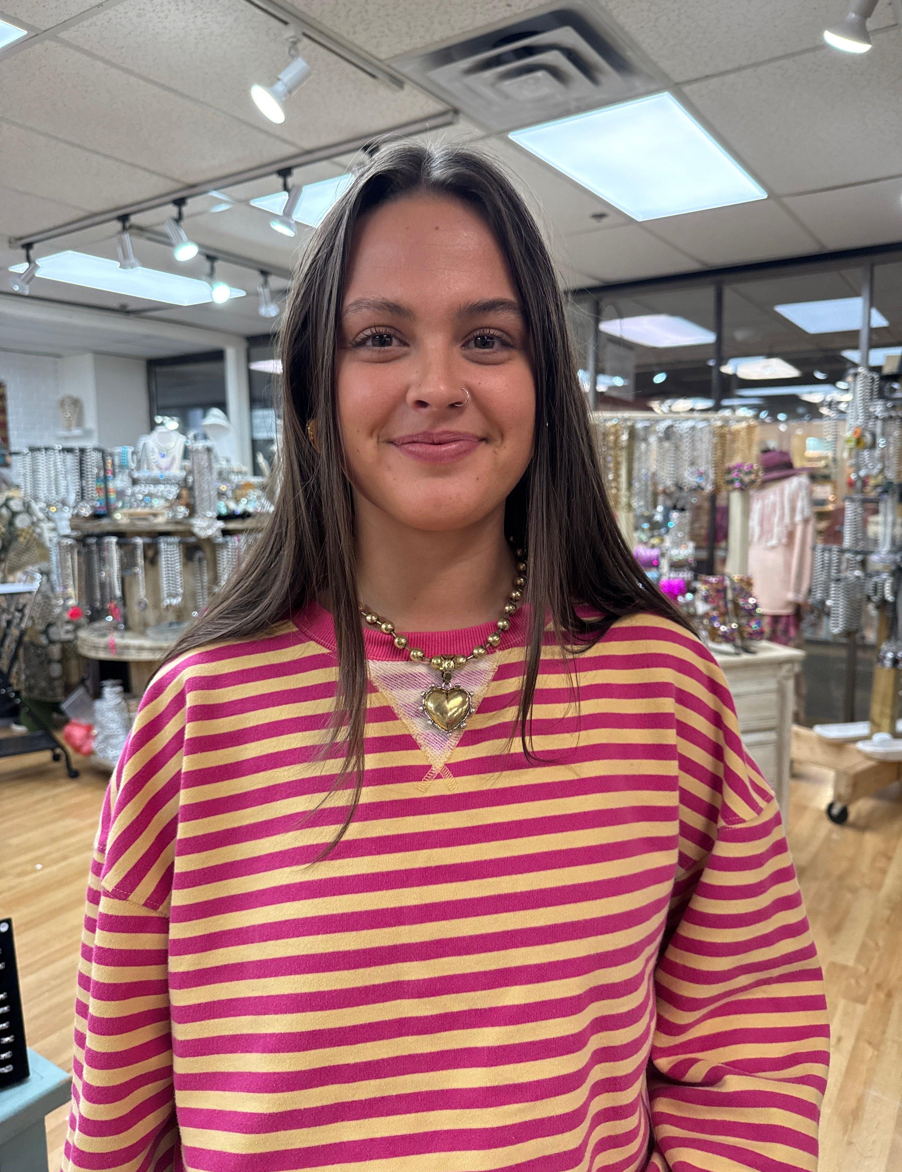 ATG Mixed Metal Heart Necklace on Simply Obsessed