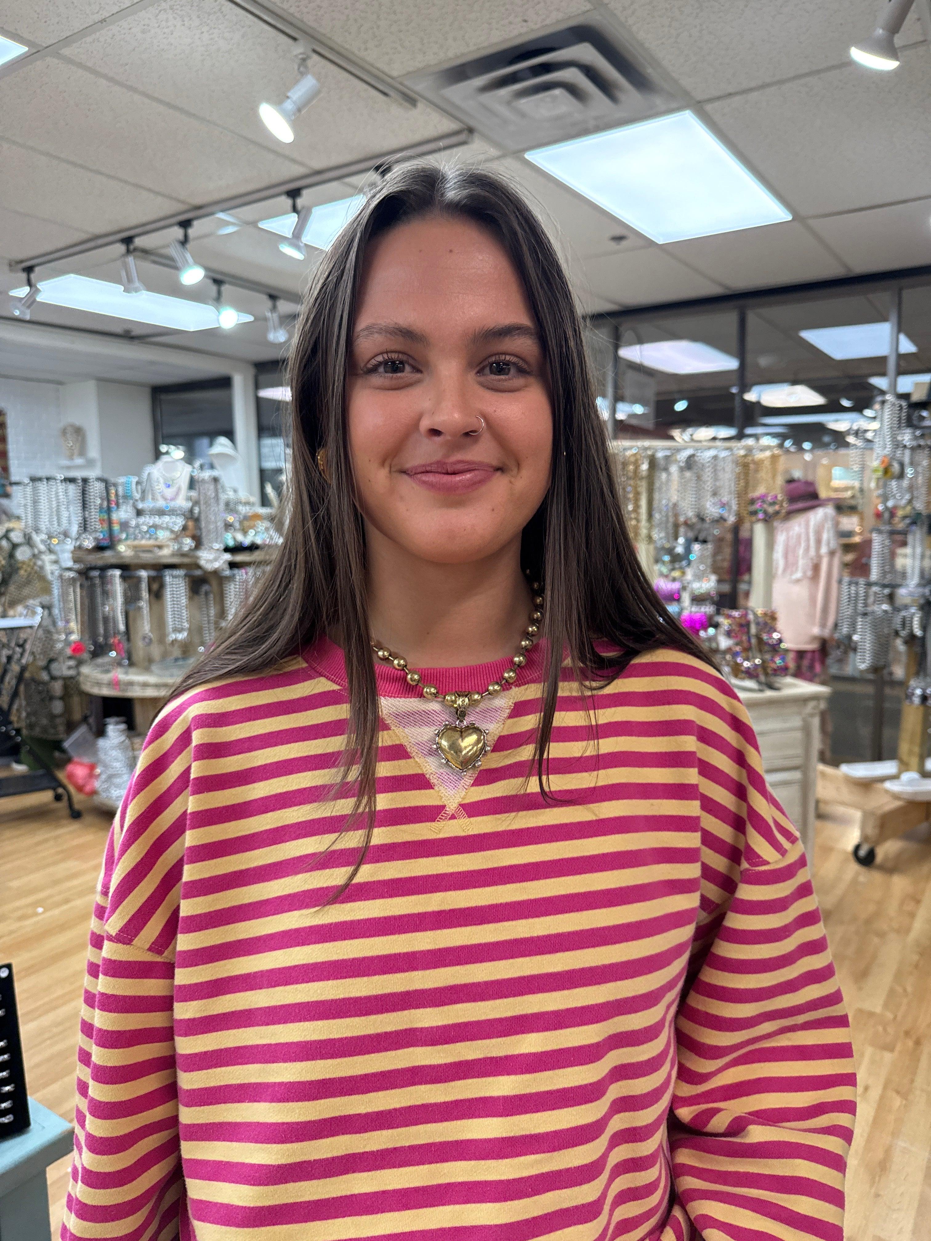 ATG Mixed Metal Heart Necklace on Simply Obsessed