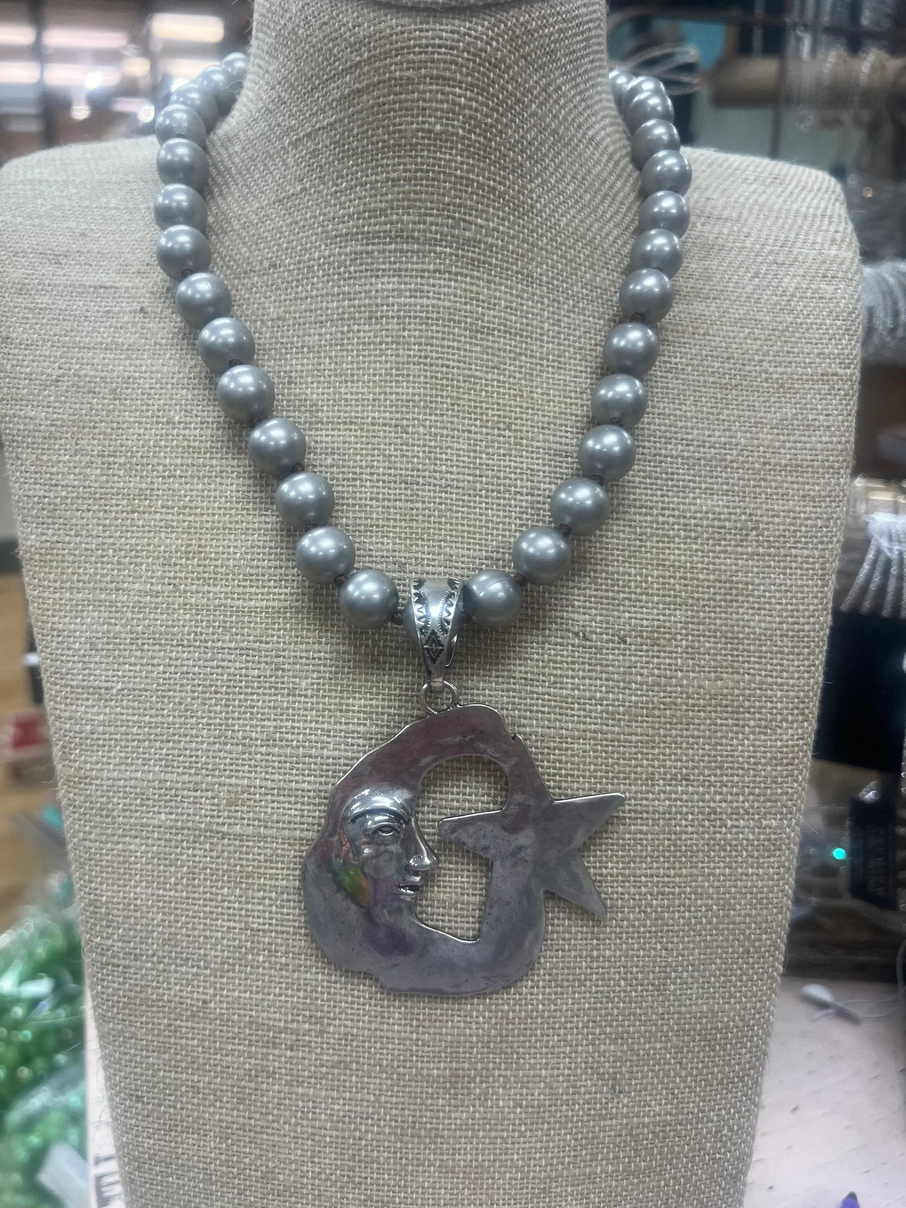 ATG Moon & Star Navajo Pearl Necklace on Simply Obsessed