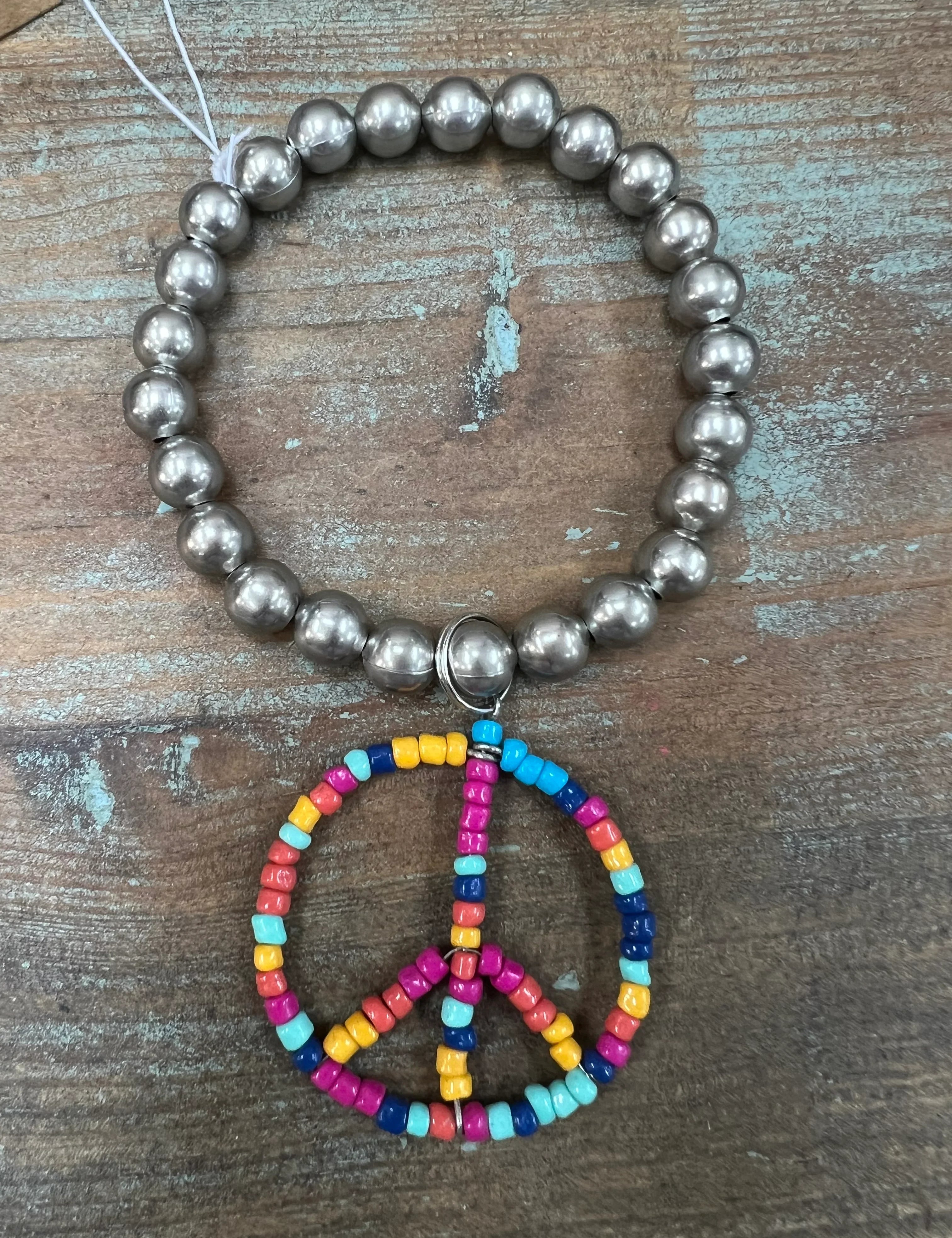 ATG Multi Beaded Peace Navajo Pearl Bracelet on Simply Obsessed