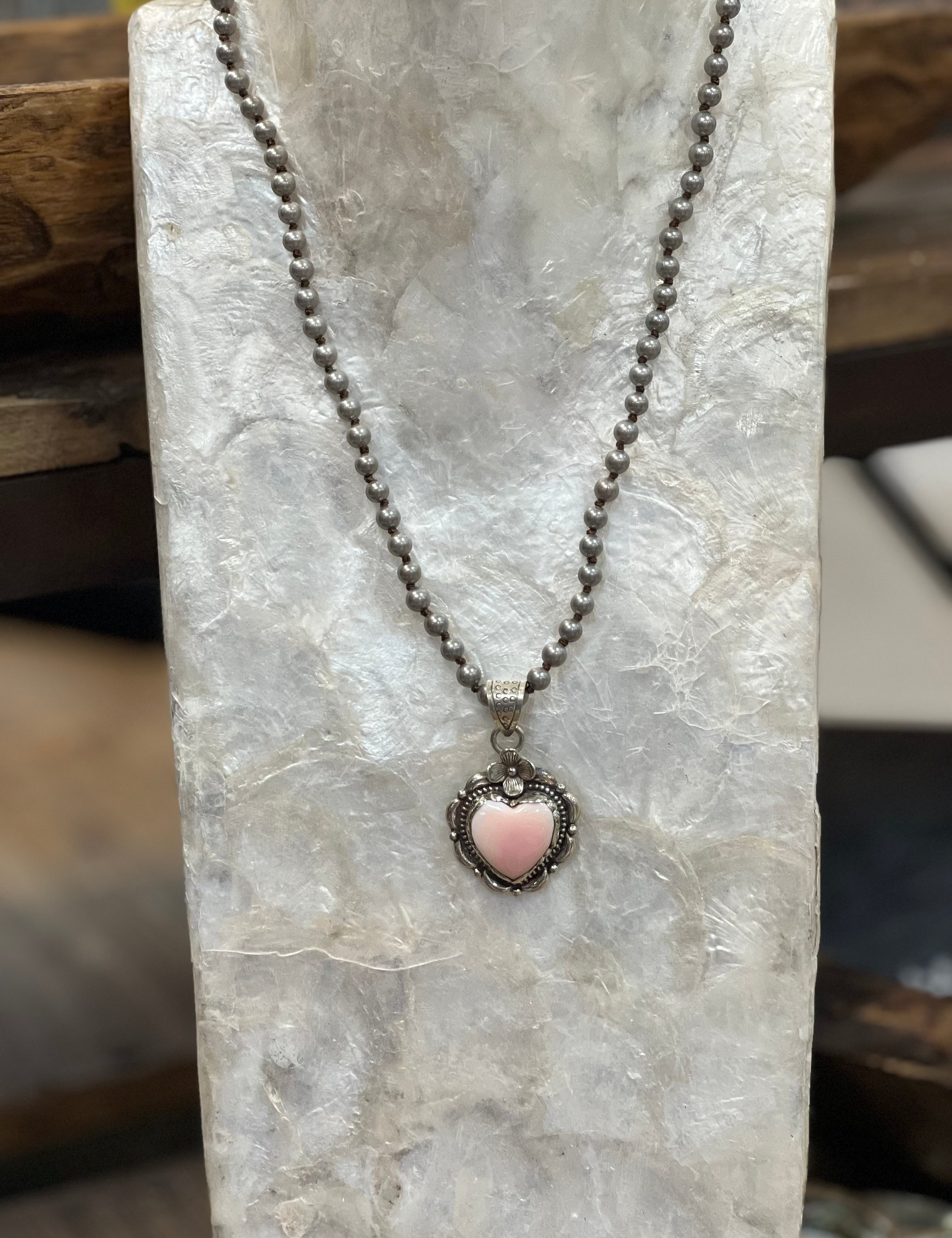 ATG Navajo Pearl Conch Heart Necklace on Simply Obsessed