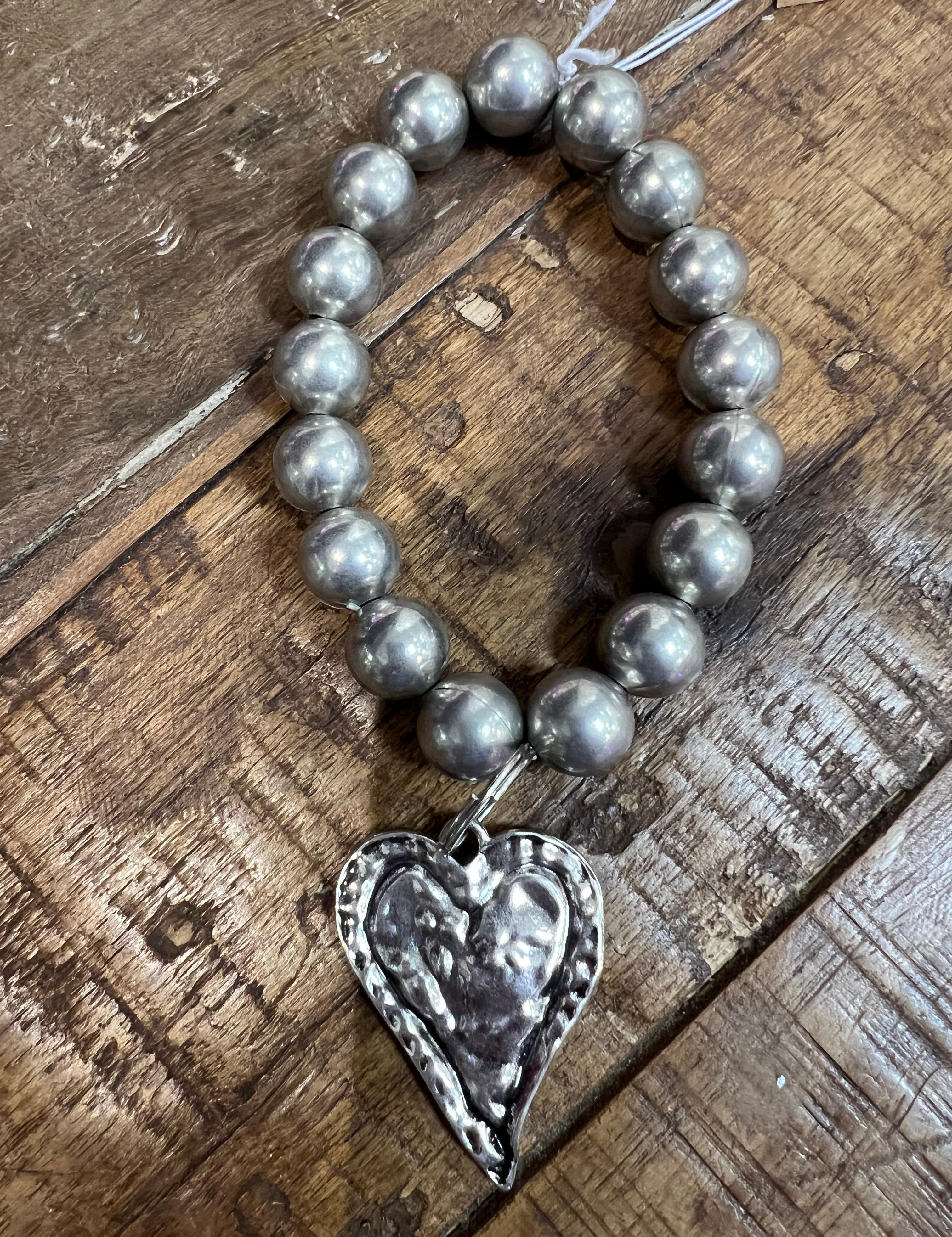 ATG Navajo Pearl Flat Heart Bracelet on Simply Obsessed