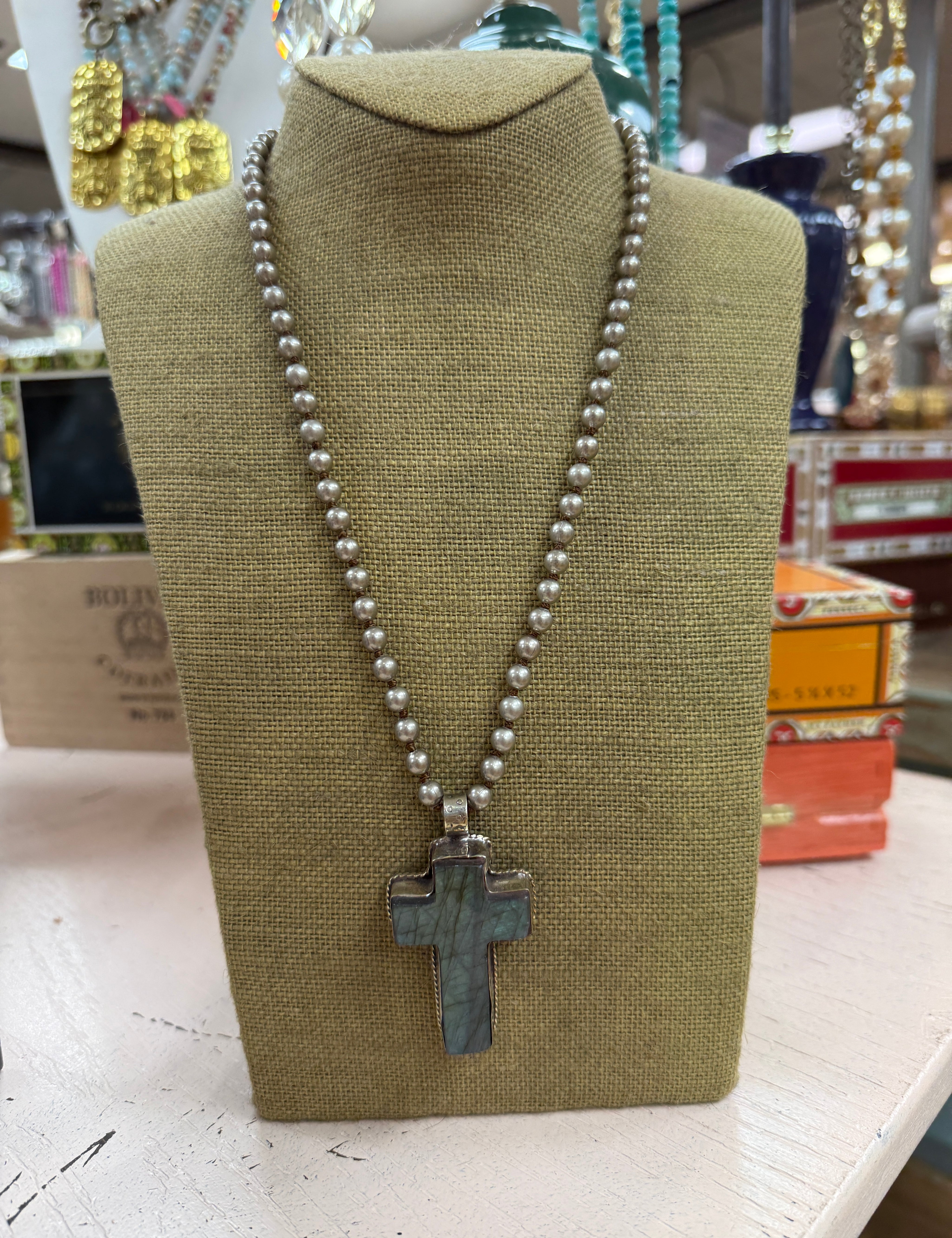  Labradorite Cross Necklace on Simply Obsessed