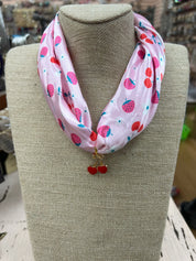 ATG One of a Kind Cherry Charm Scarf Necklaces on Simply Obsessed