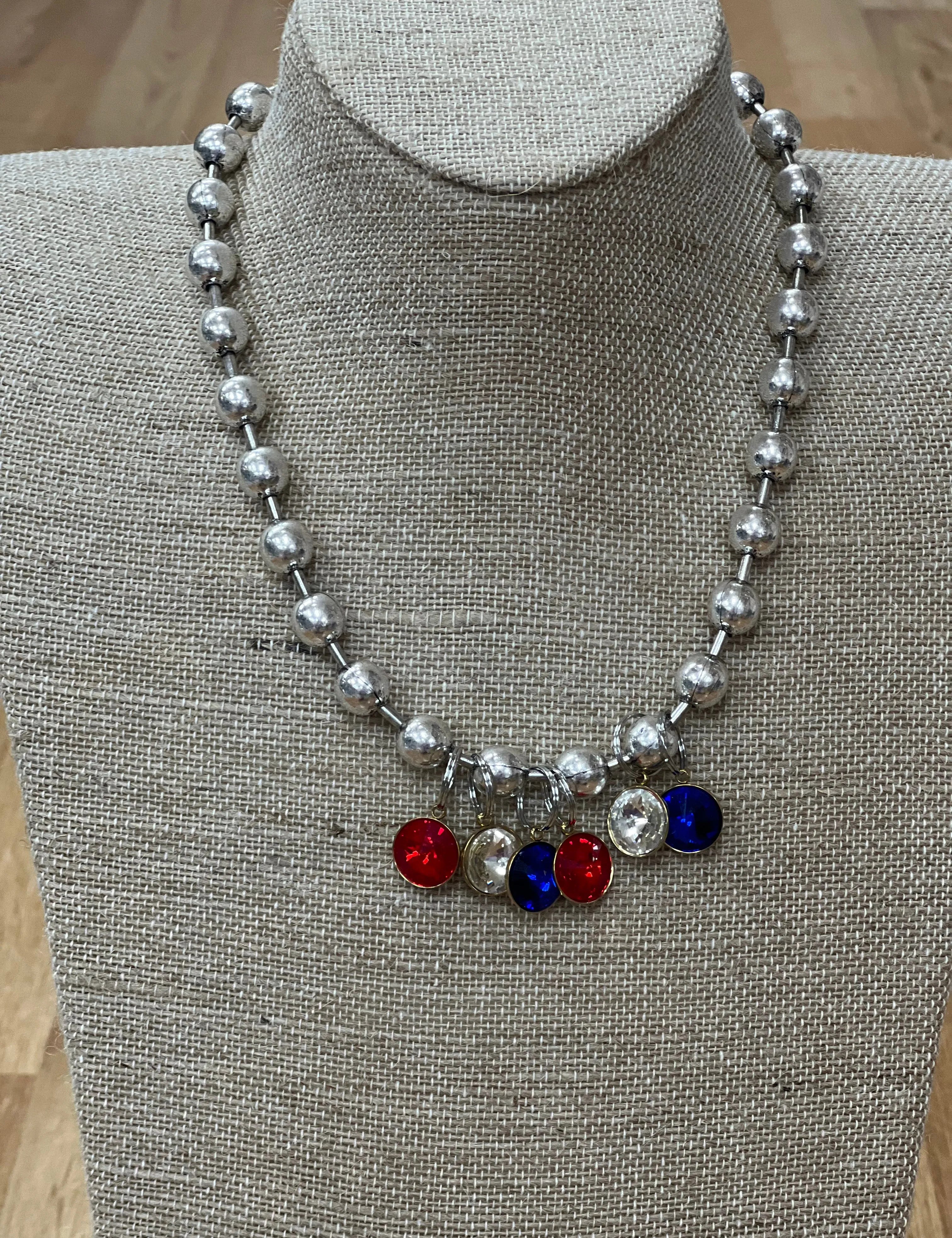 ATG Patriotic Ball Chain Necklace on Simply Obsessed