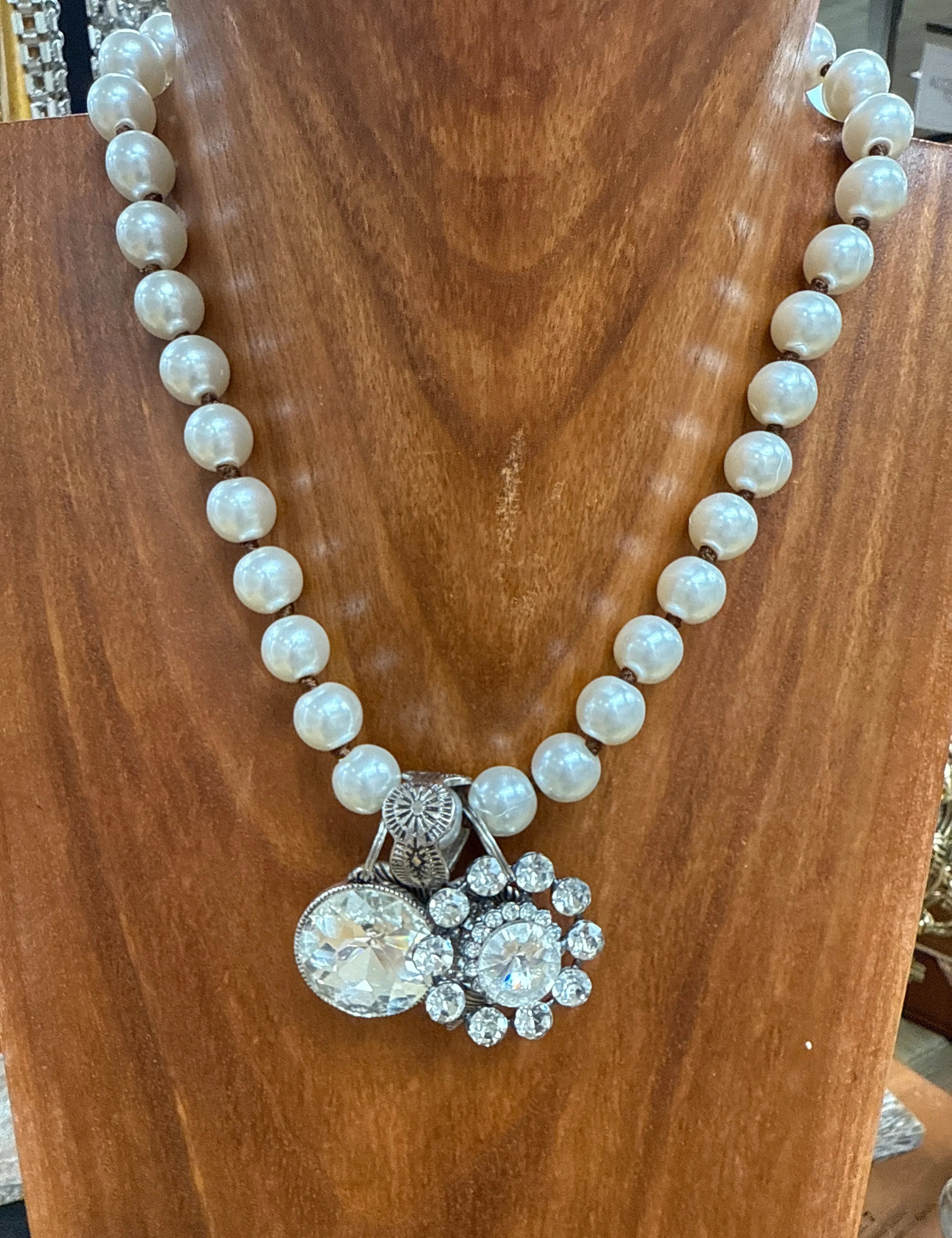 ATG Pearl 3 Gem Charm Necklace on Simply Obsessed