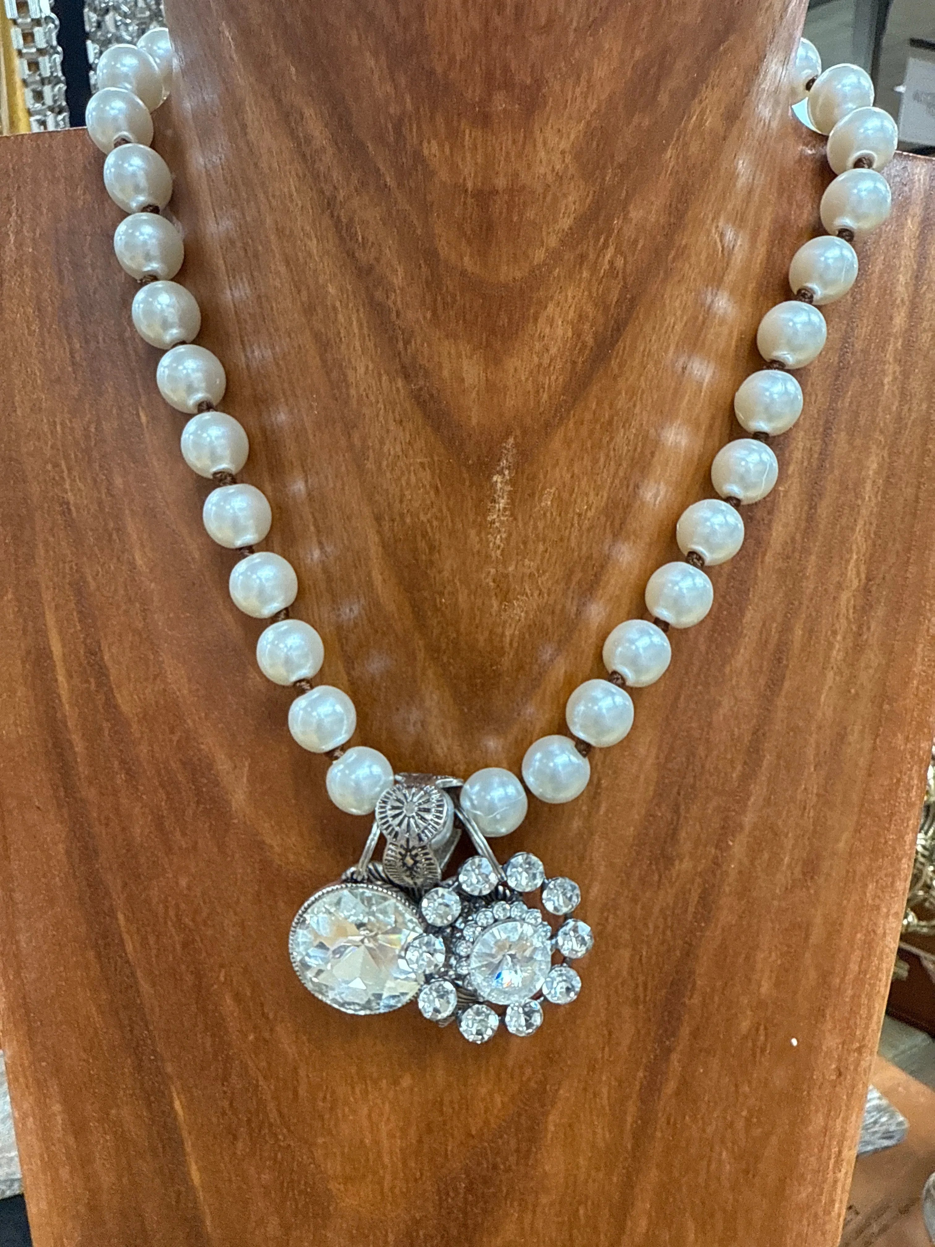 ATG Pearl 3 Gem Charm Necklace on Simply Obsessed