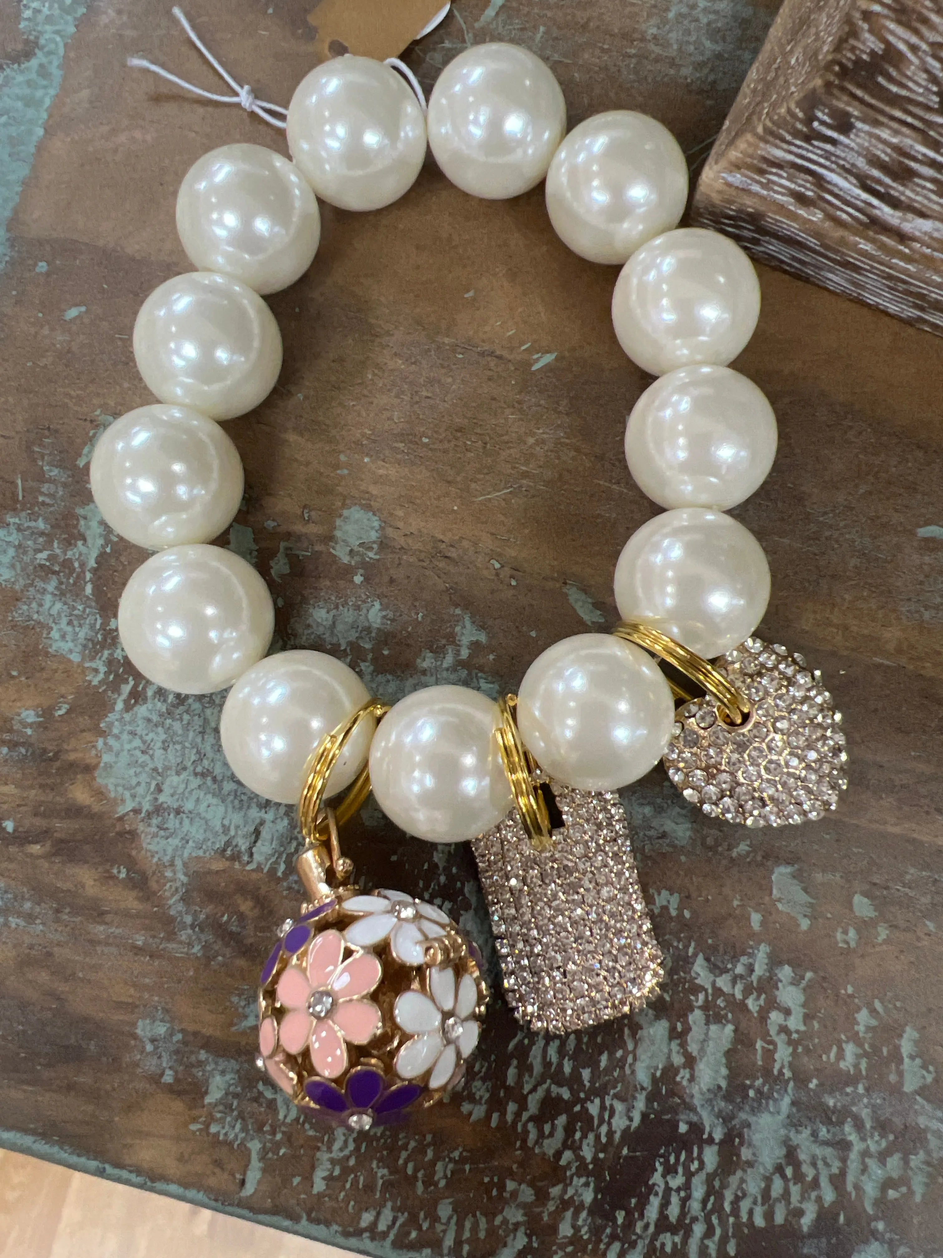 ATG Pearl Charm Bracelet on Simply Obsessed