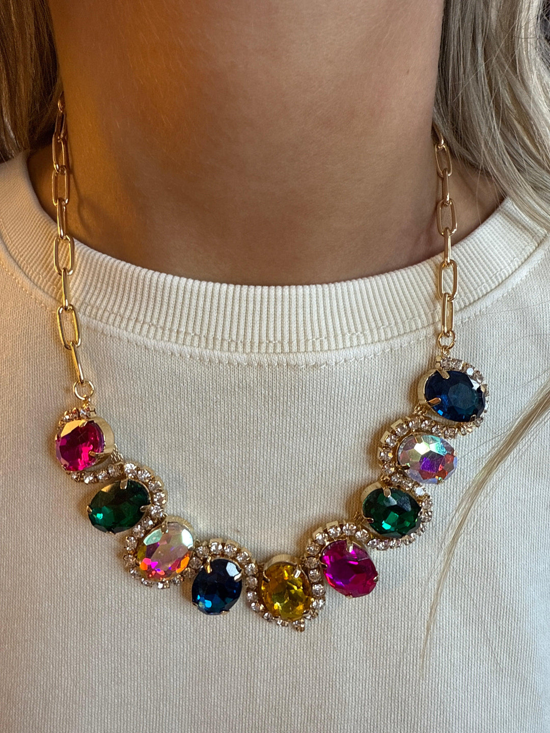 ATG Rainbow Gemstone Dupe Necklaces on Simply Obsessed